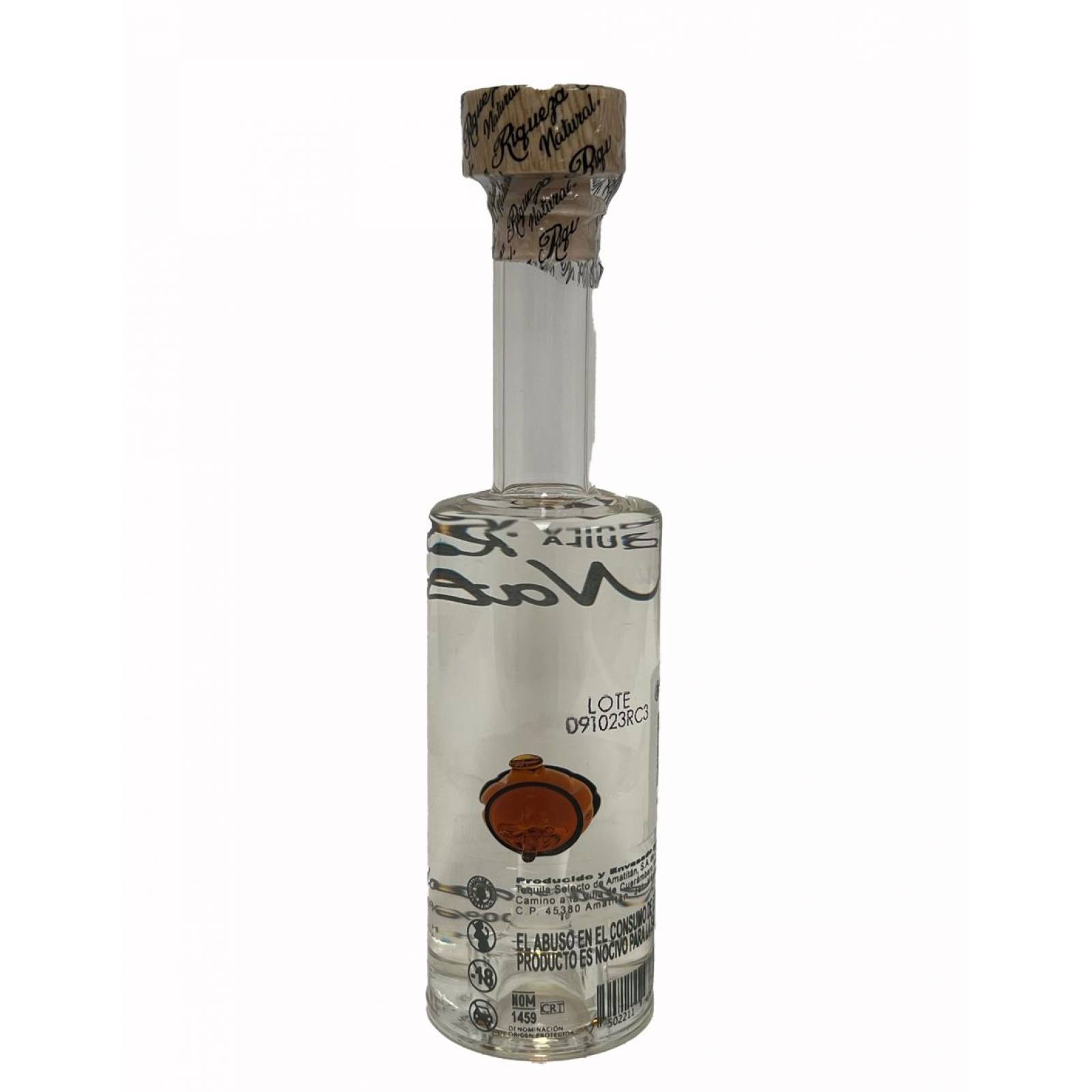 Tequila Riqueza Natural Reposado Cristalino Barril 100 Ml