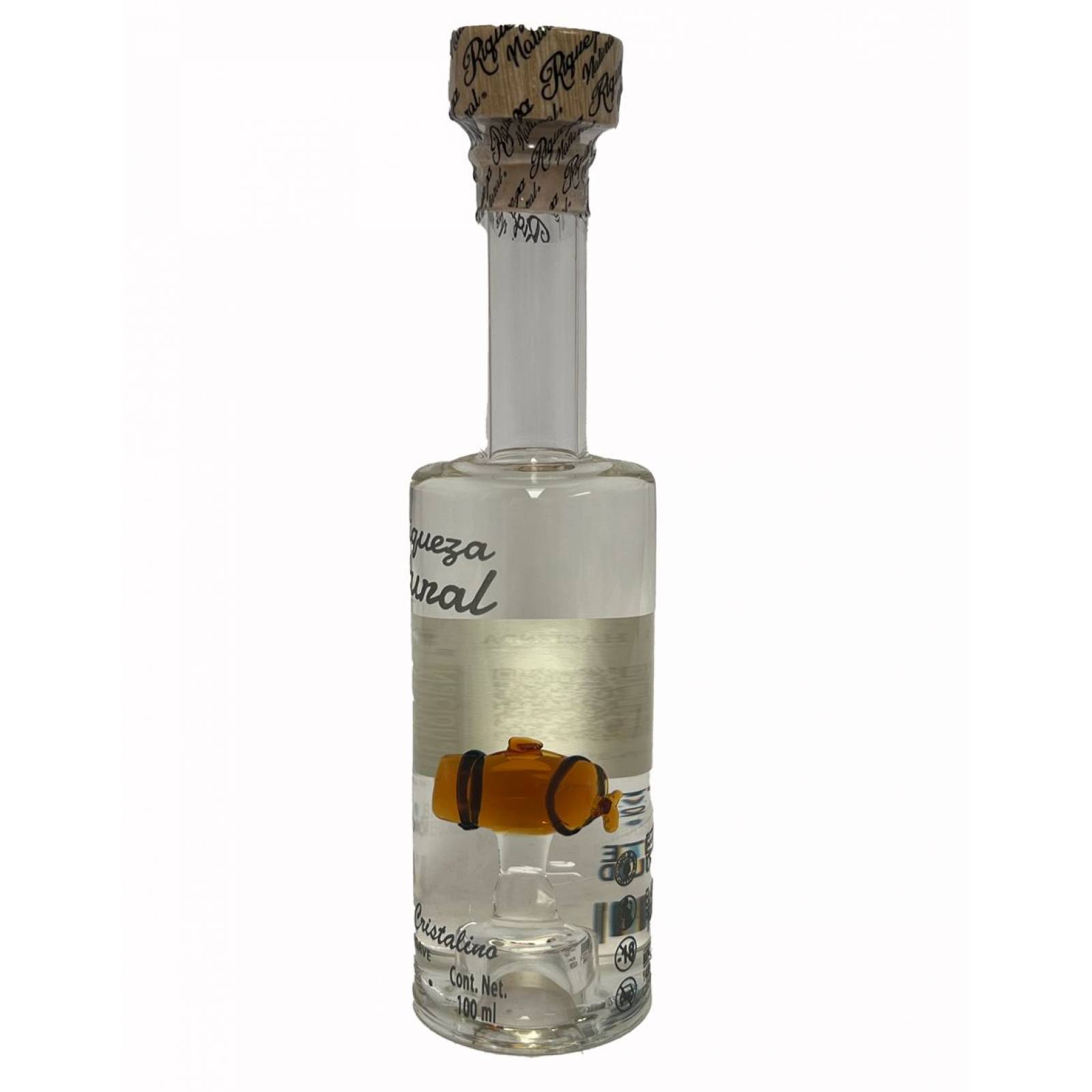 Tequila Riqueza Natural Reposado Cristalino Barril 100 Ml