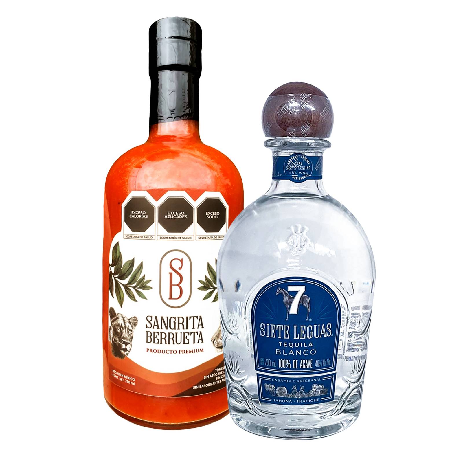 Duo Sangrita Berrueta 750 Tequila Siete Leguas Bco 700 Ml