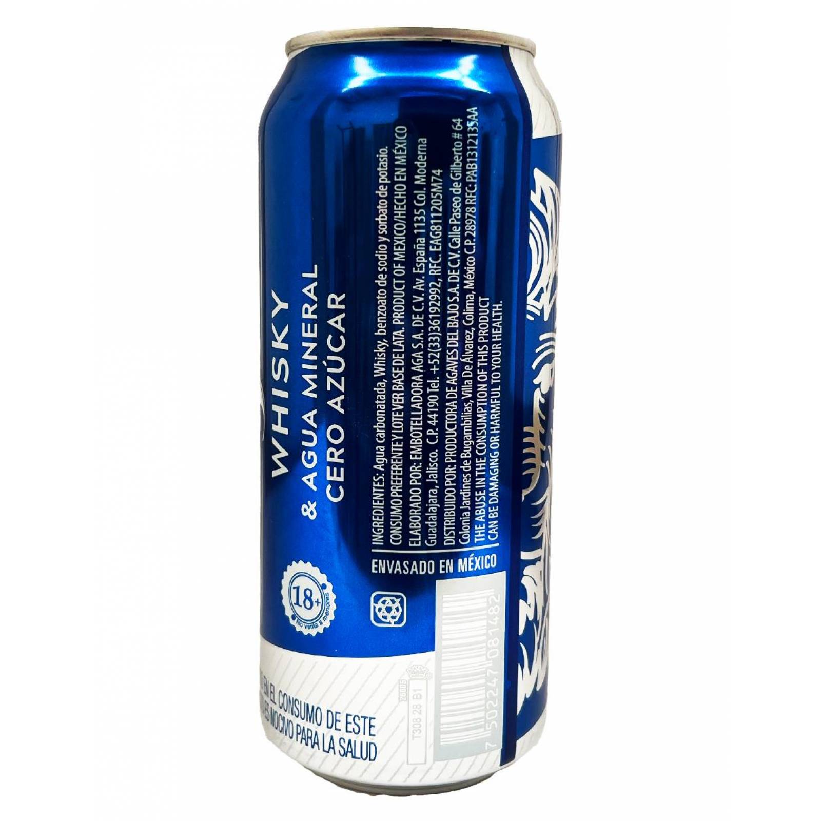 Six Pack Whisky Duglass Agua Mineral Cero Azúcar Lata 473 Ml