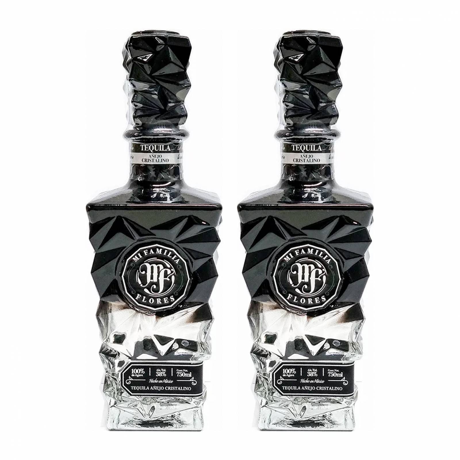 Duo Pack Tequila Mi Familia Flores Añejo Cristalino 750ml