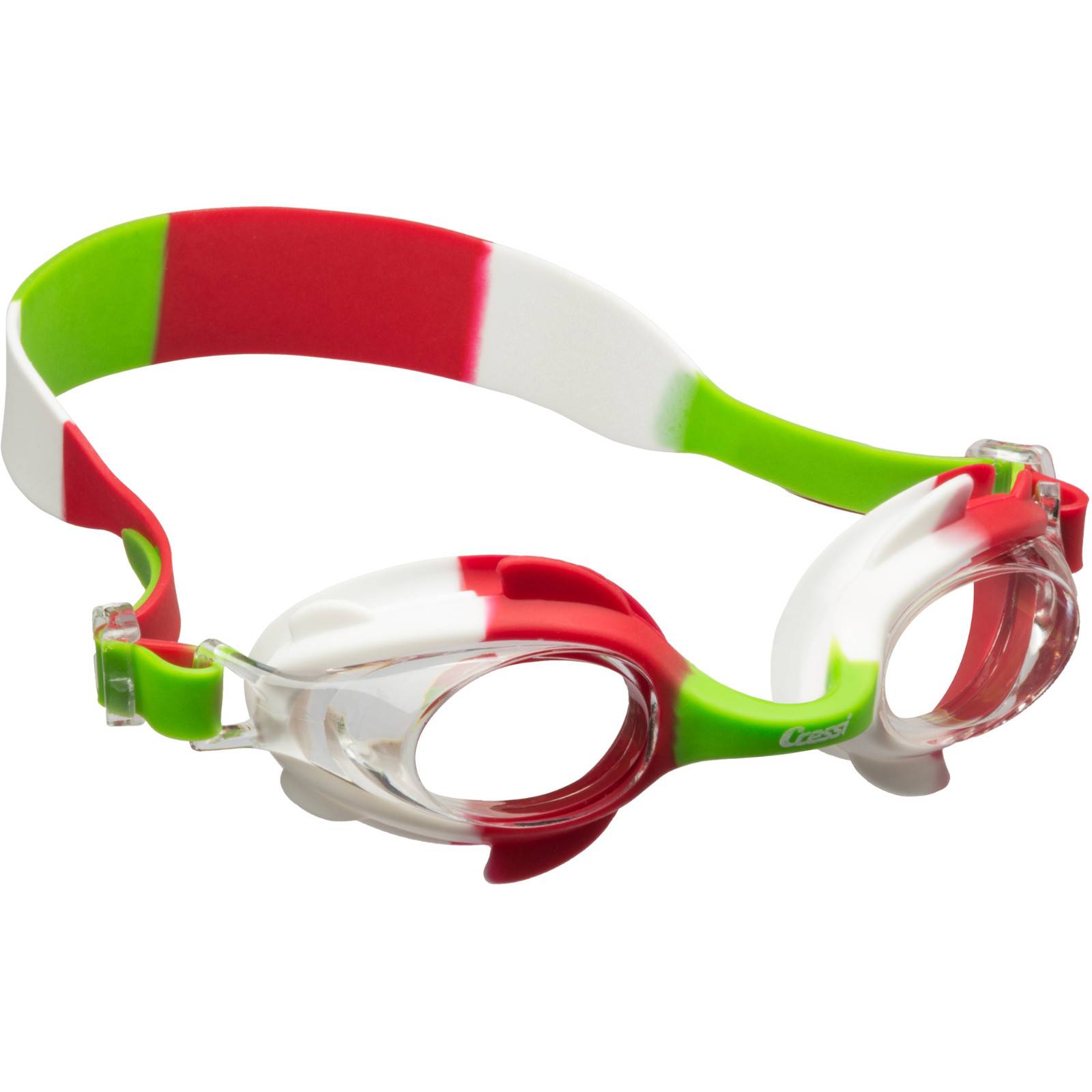 Goggle Infantil CRESSI Seahorse Para Natación Verde/Blanco/Rojo