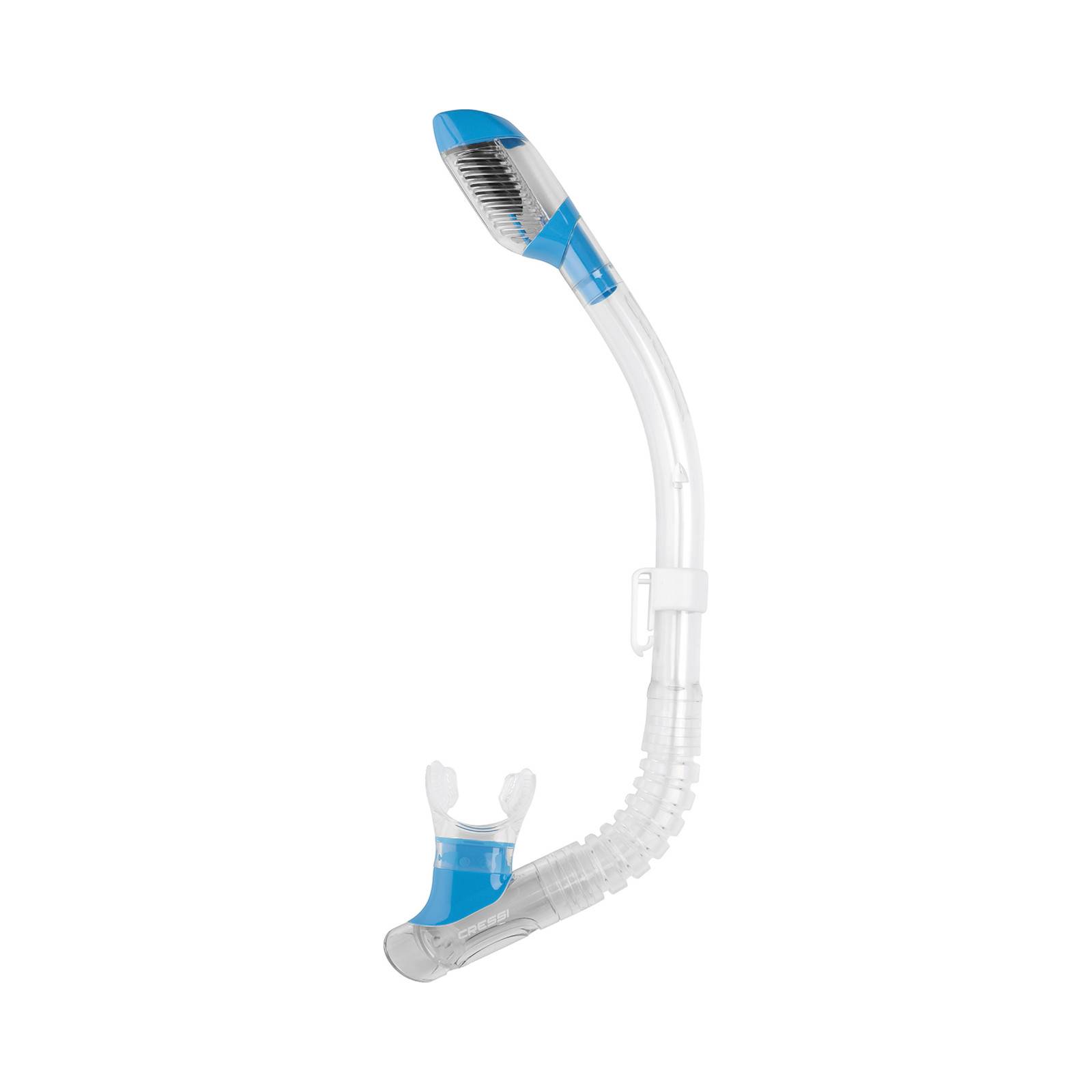 Tubo Snorkel Infantil CRESSI Mini Dry Buceo Transparente/Azul