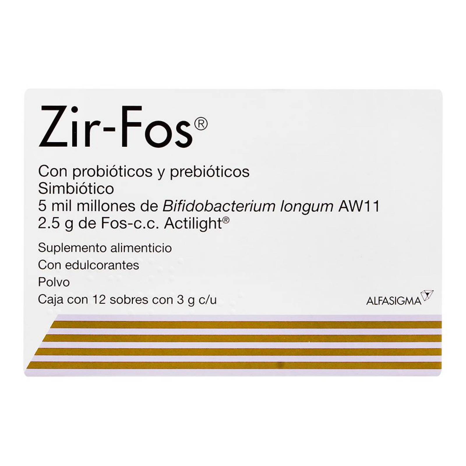 Zir Fos Suplemento Alimenticio 12 Sobres