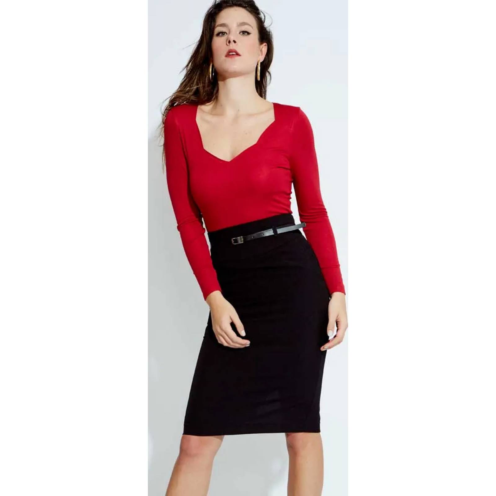Falda de vestir (formal) dama negro Choppard modelo 558A