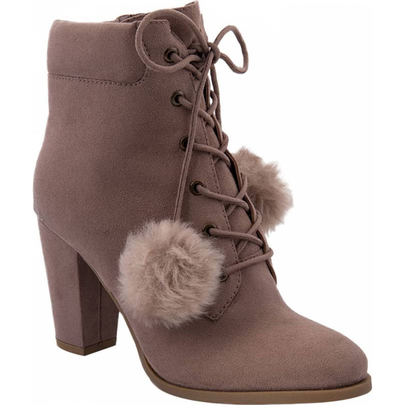 Bota vestir dama taupe Gloria Trevi modelo E27S