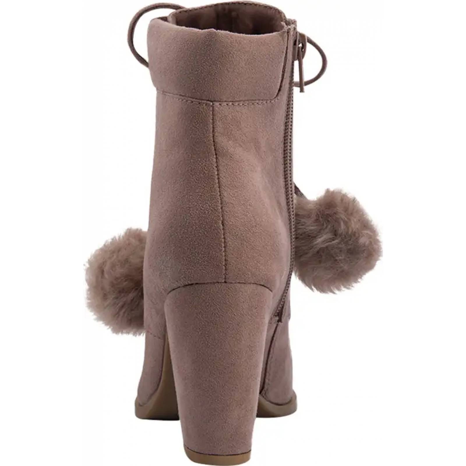 Bota vestir dama taupe Gloria Trevi modelo E27S