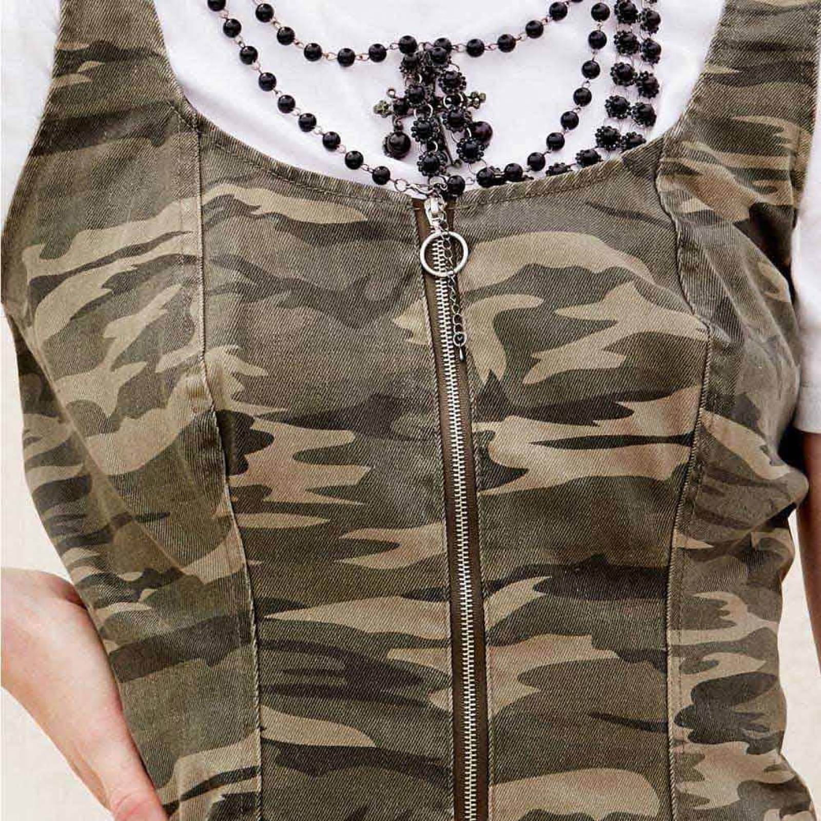 Overol/jumper casual dama verde Holly Land modelo MIL4