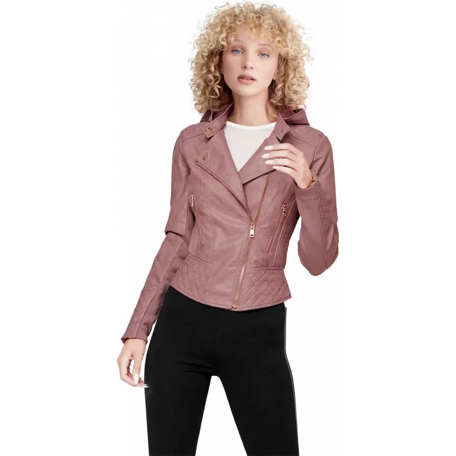Chamarra abrigadora dama palo de rosa Holly Land modelo THYN