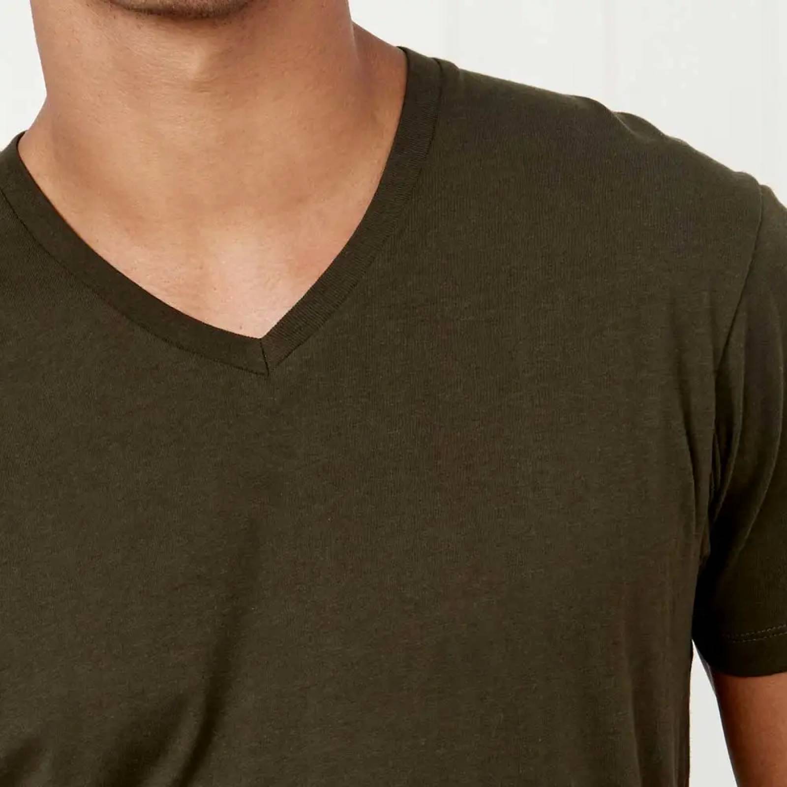 Playera casual caballero verde olivo Next & Co modelo 0474