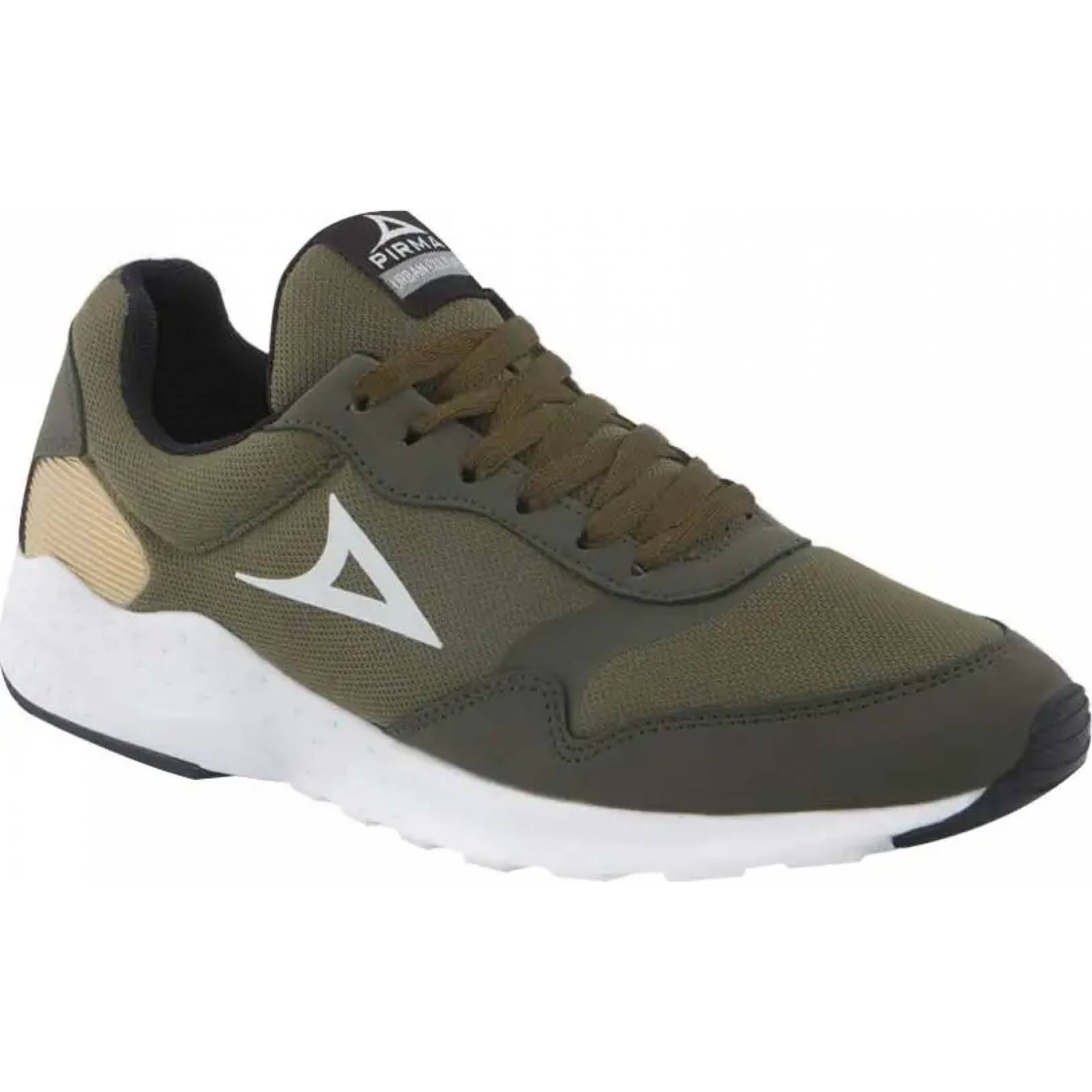 Correr tenis deportivo caballero verde olivo Pirma Brasil modelo 5014