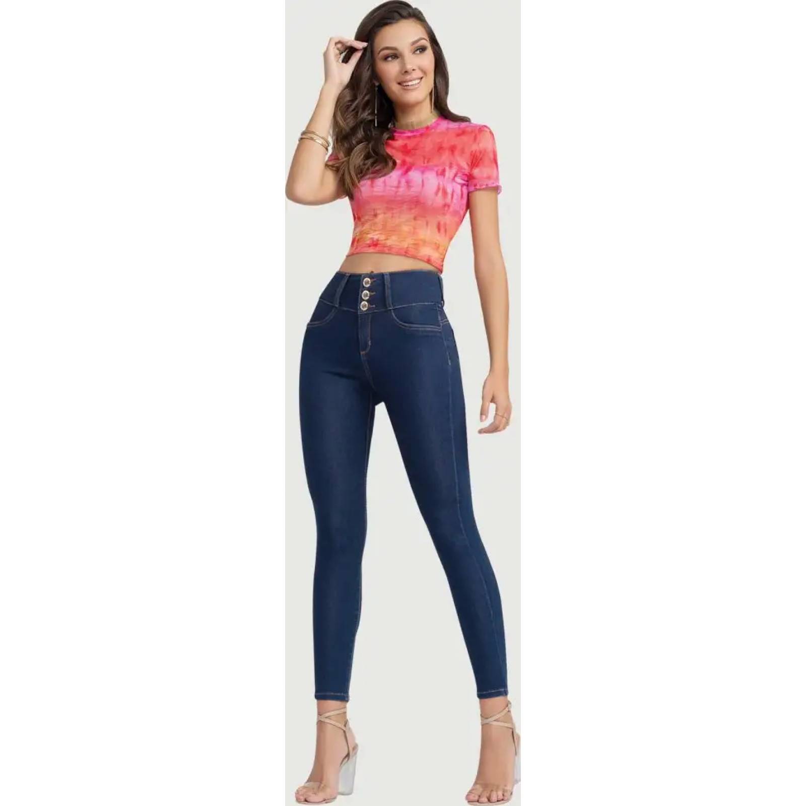 Jeans casual dama bleach Seven Eleven modelo 2144