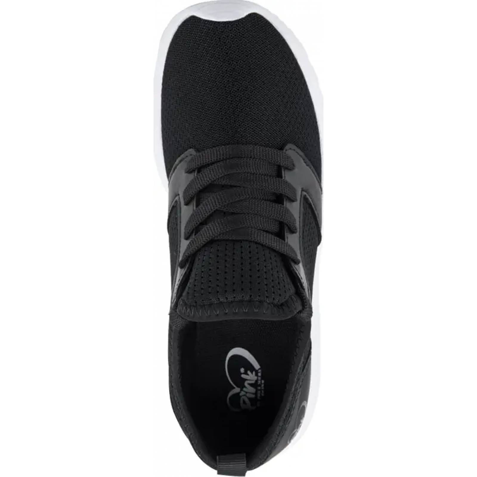 Choclo tenis casual urbano dama negro Pink By Price Shoes modelo 376