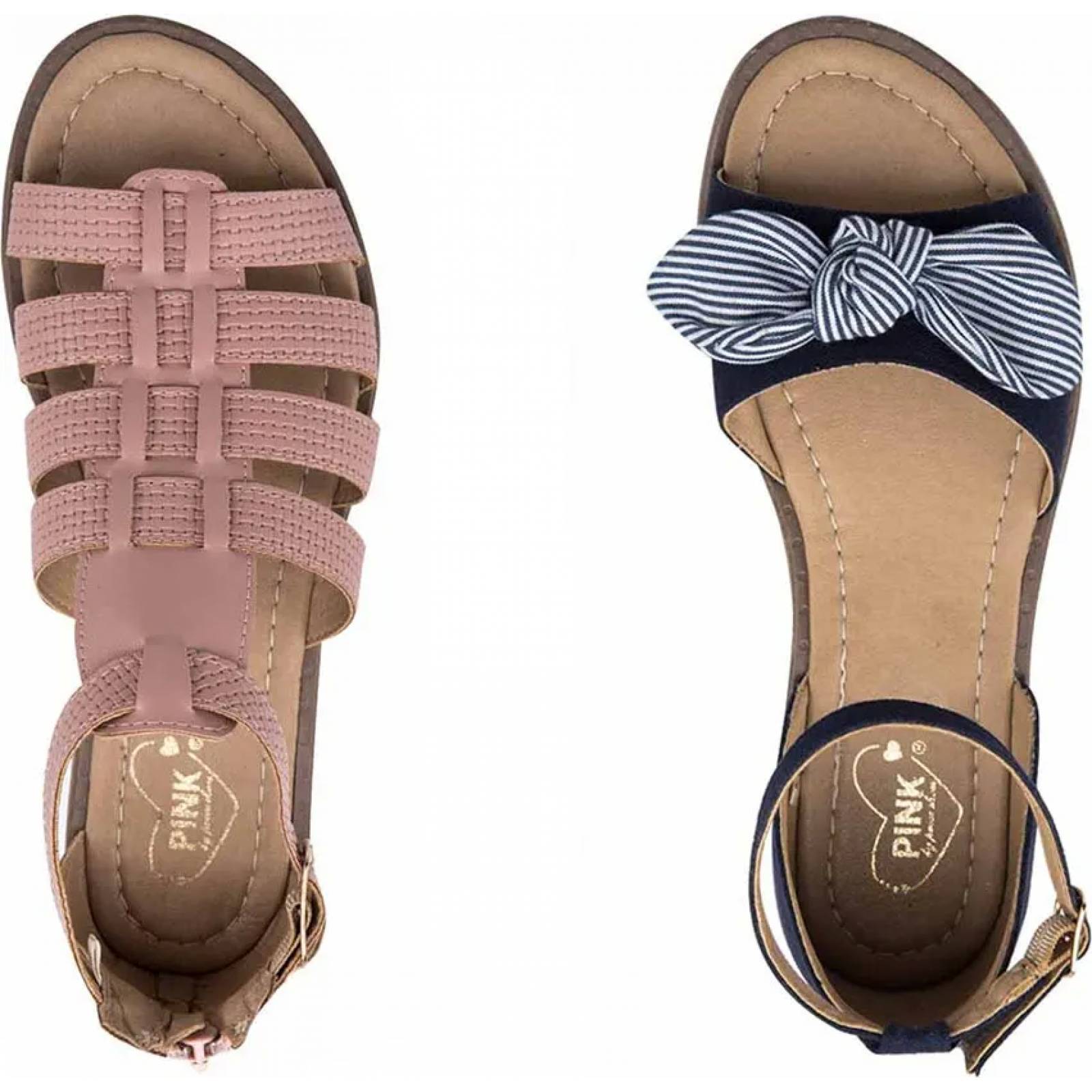 Kit 2 pares sandalia casual dama multicolor Pink By Price Shoes modelo 1810