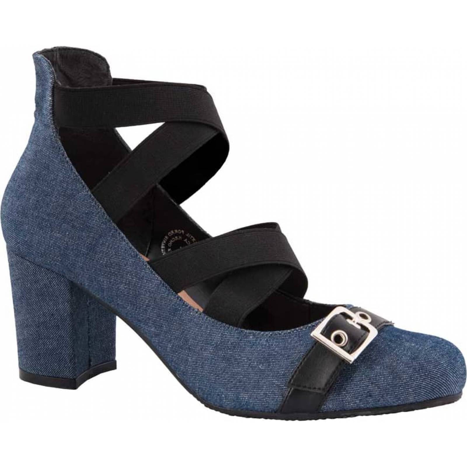 Zapatilla vestir dama azul mezclilla Yaeli Fashion modelo 6307