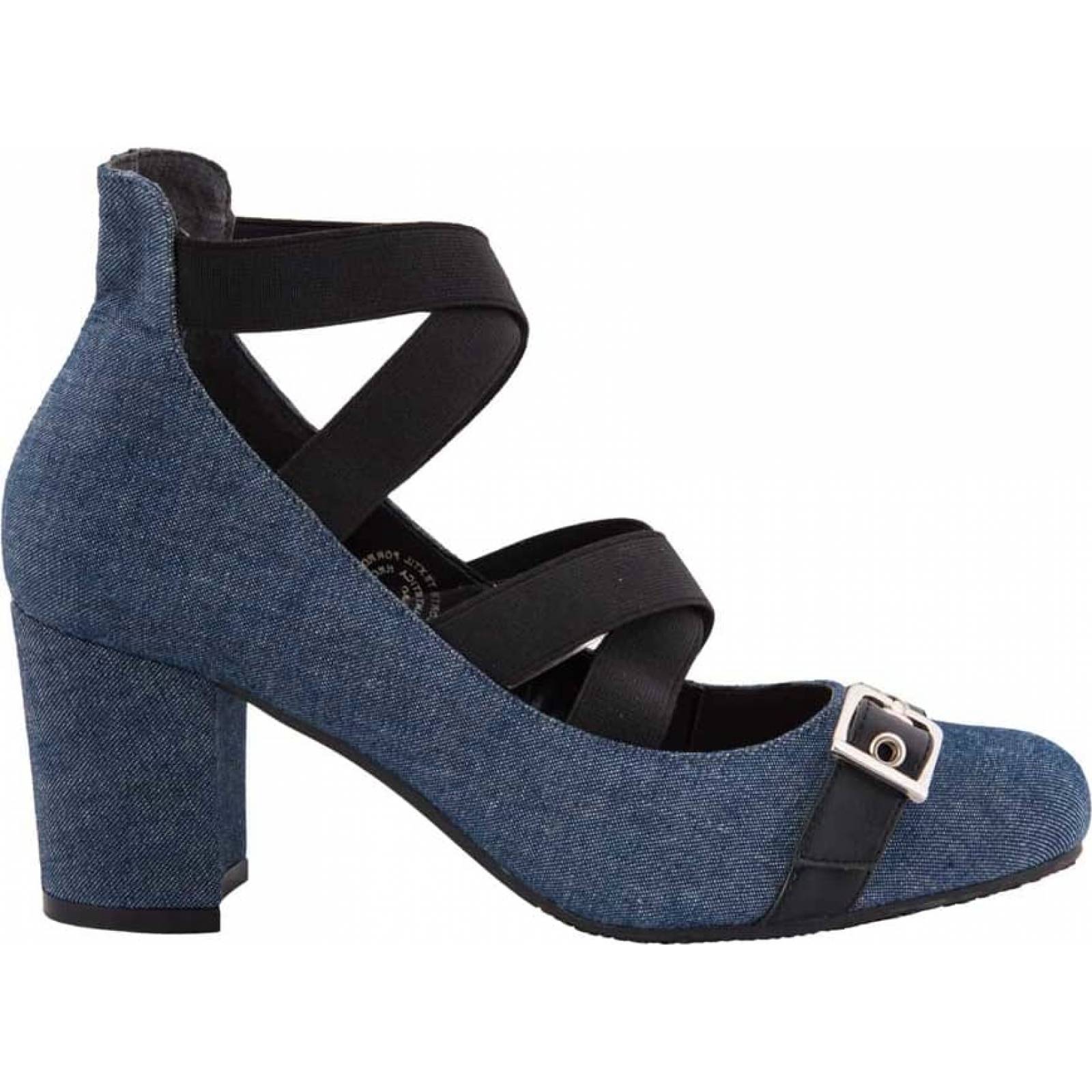 Zapatilla vestir dama azul mezclilla Yaeli Fashion modelo 6307