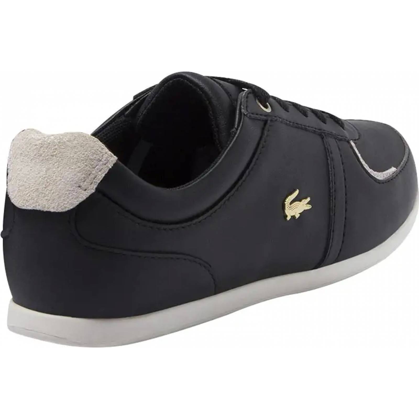 Choclo tenis casual urbano dama blanco/negro Lacoste modelo 3454