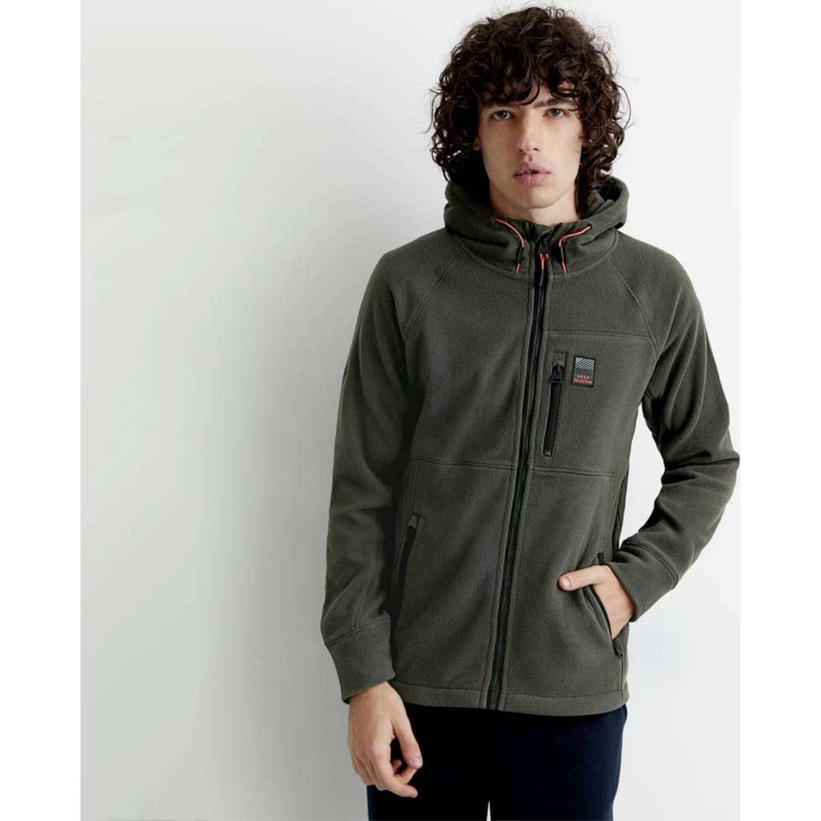 Sudadera abrigadora caballero verde olivo D.e.e.p Selection modelo 5136