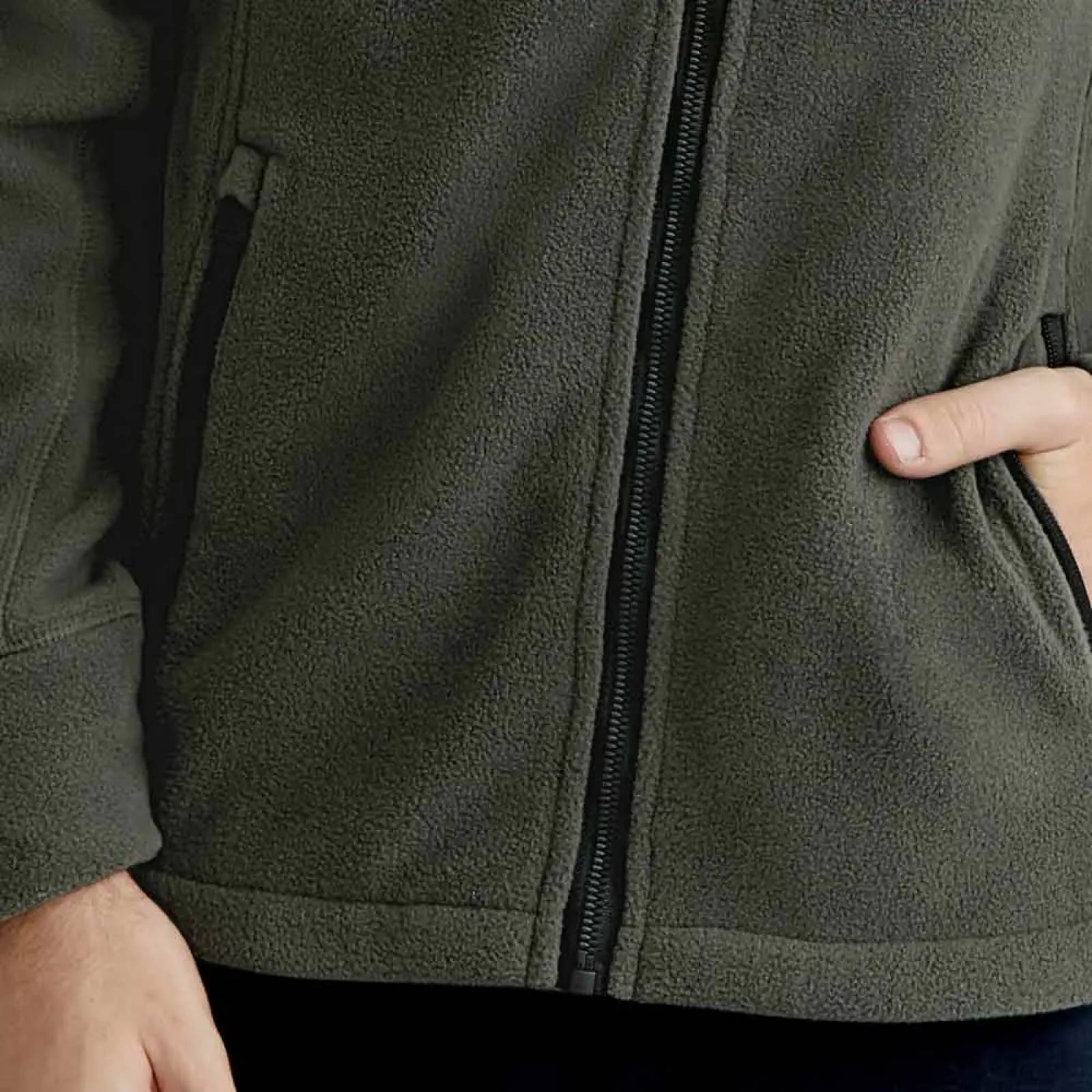 Sudadera abrigadora caballero verde olivo D.e.e.p Selection modelo 5136