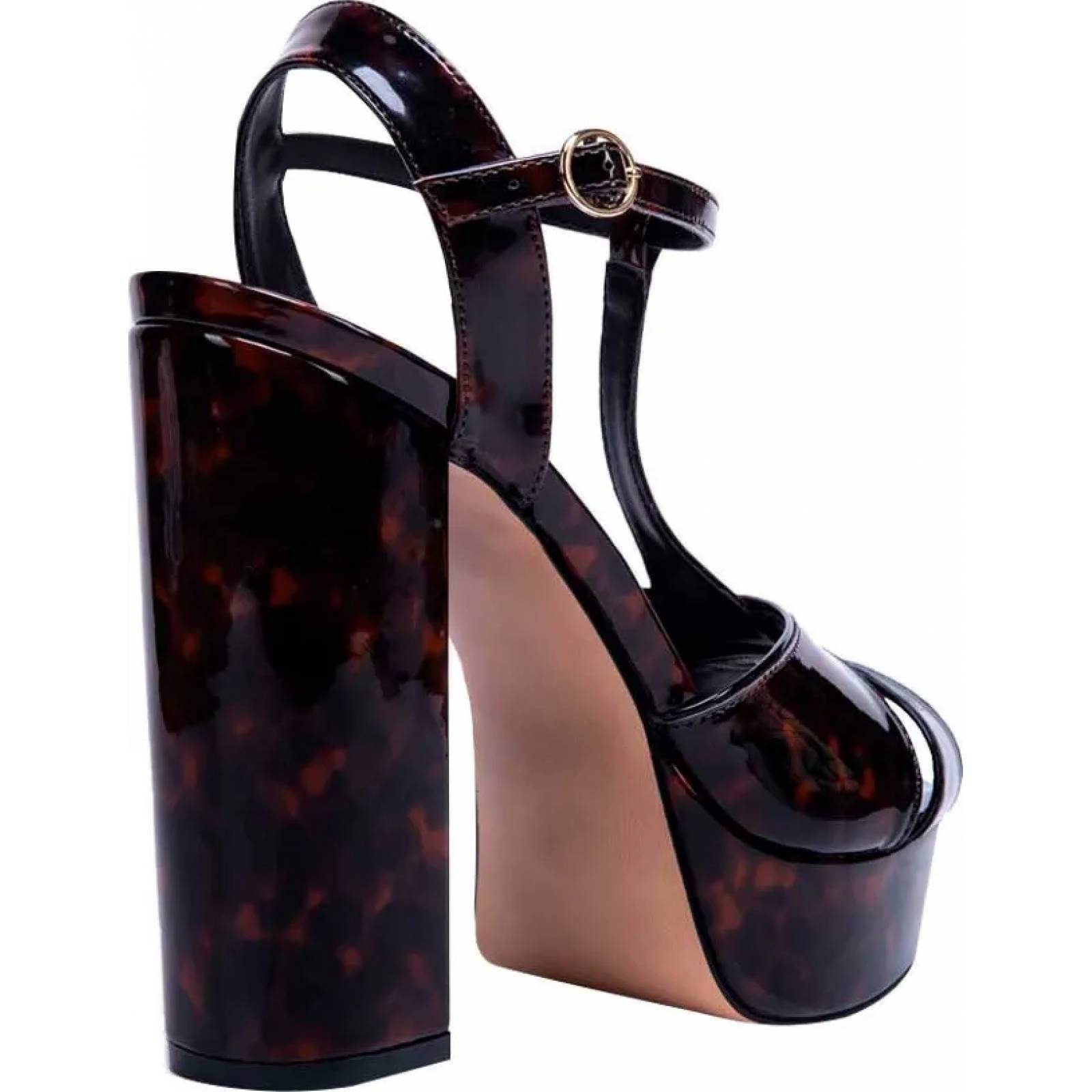 Sandalia vestir dama cafe Yaeli Fashion modelo 6803