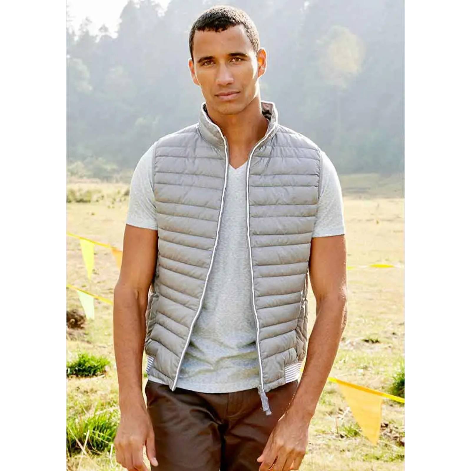 Chaleco abrigadora caballero gris D.e.e.p Selection modelo AX8N