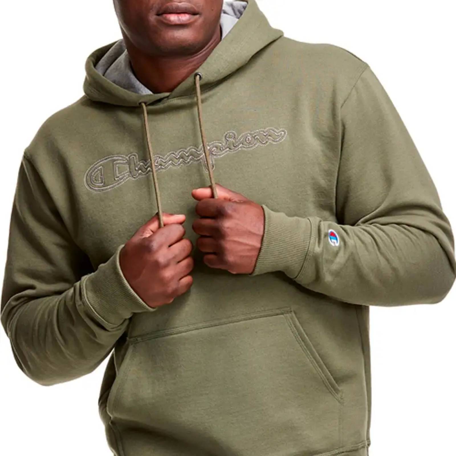 Sudadera casual caballero verde olivo Champion modelo 79AX
