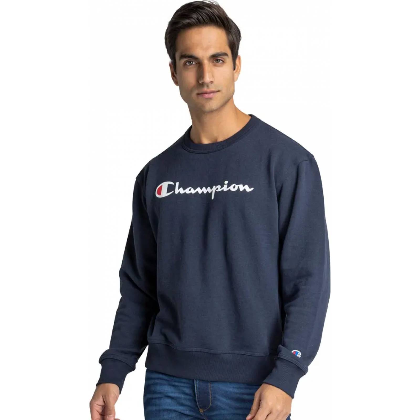 Sweater casual caballero azul marino Champion modelo 4NYC