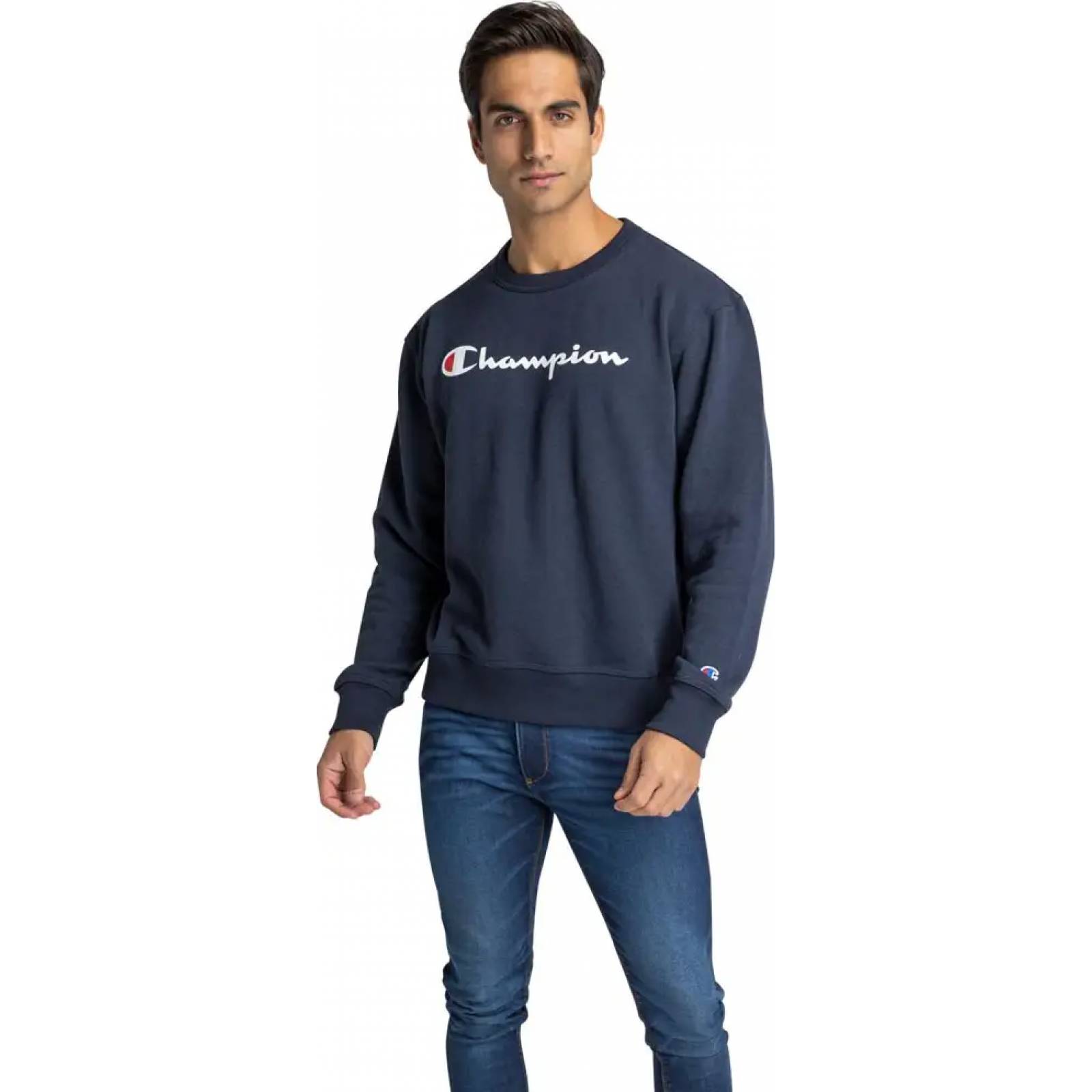Sweater casual caballero azul marino Champion modelo 4NYC