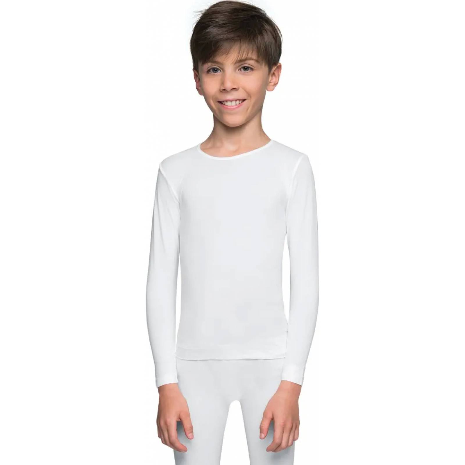 Playera interior niño blanco Active Fit modelo 0016