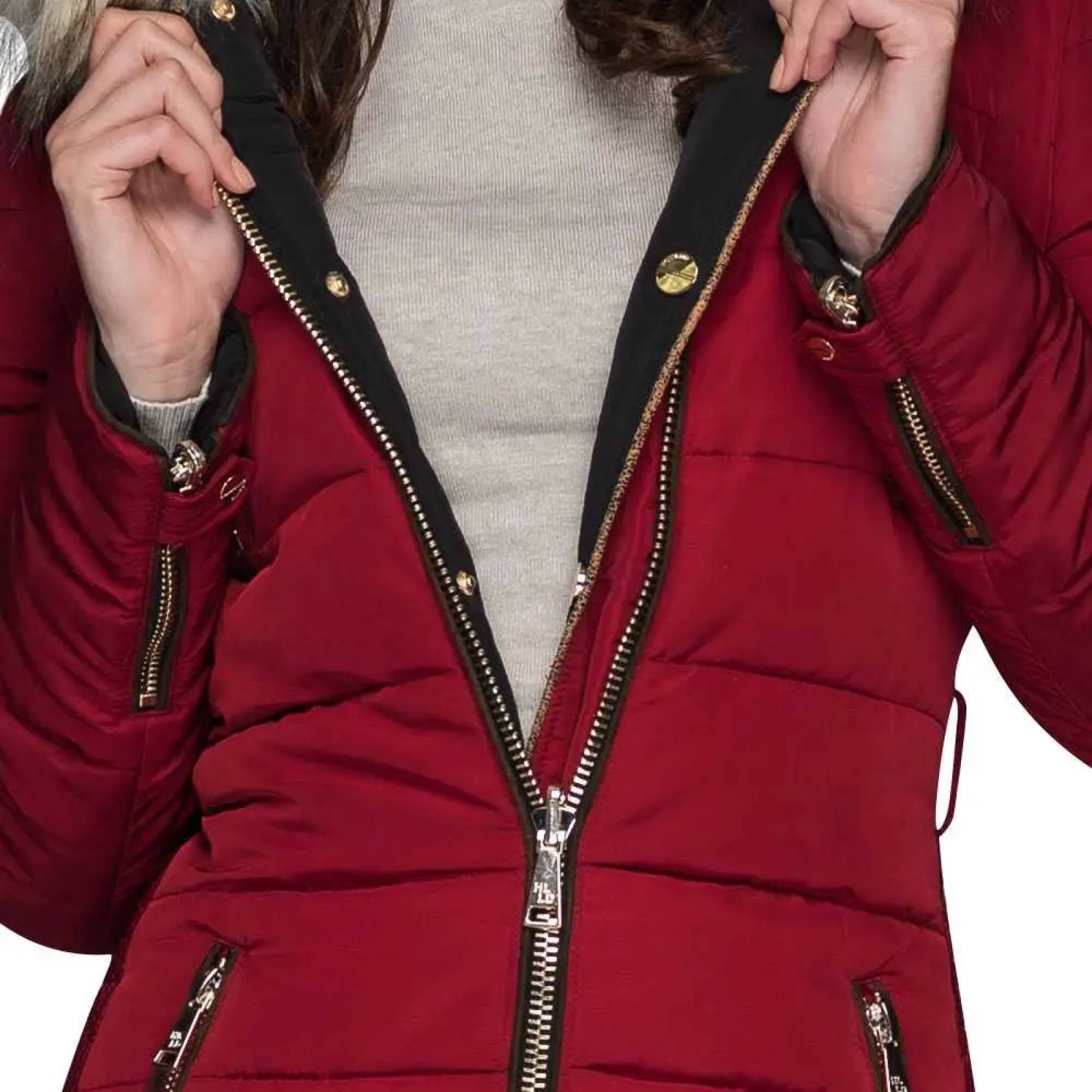 Chamarra abrigadora dama negro Holly Land modelo 0880