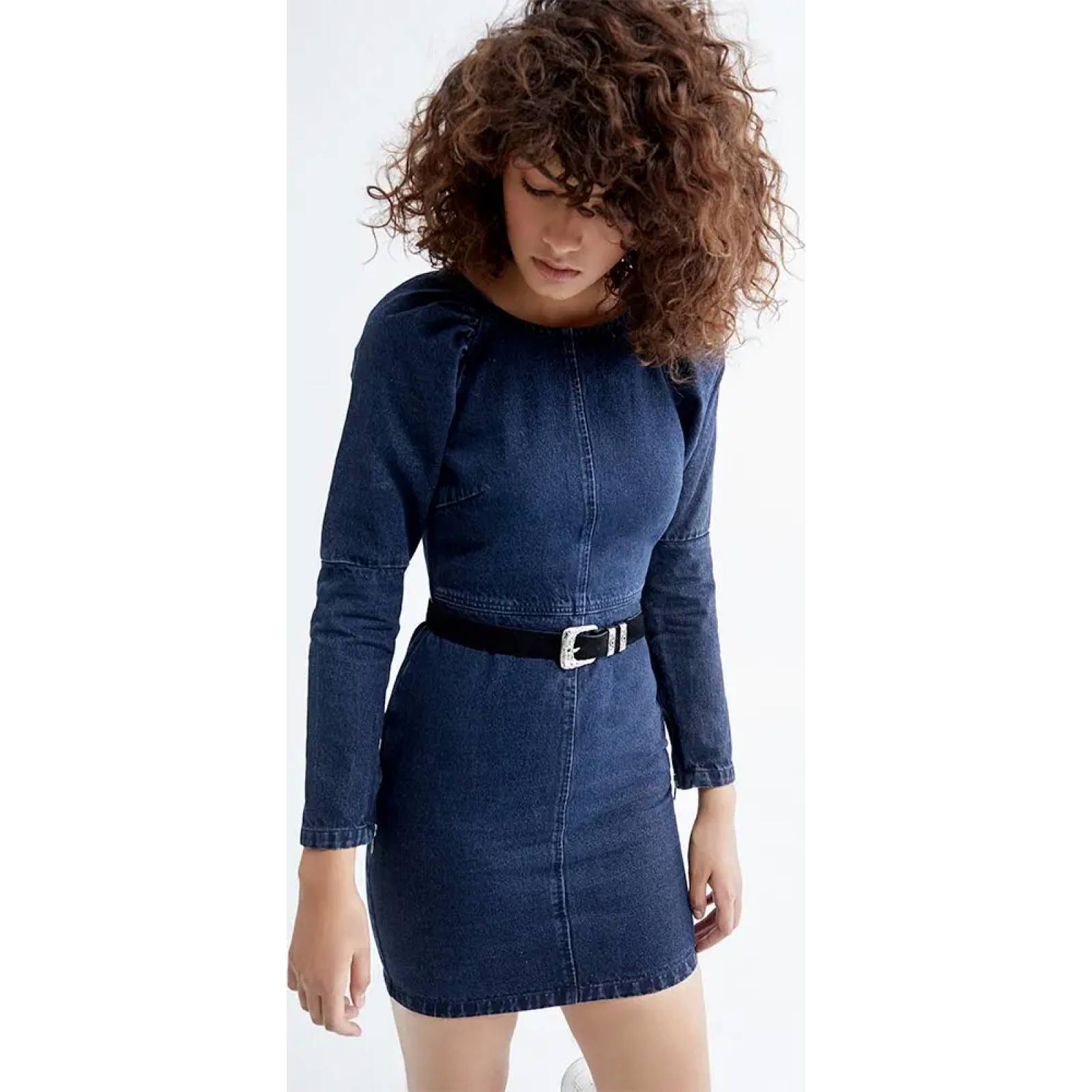 Vestido casual dama azul indigo Atmosphere Dnm modelo MARI