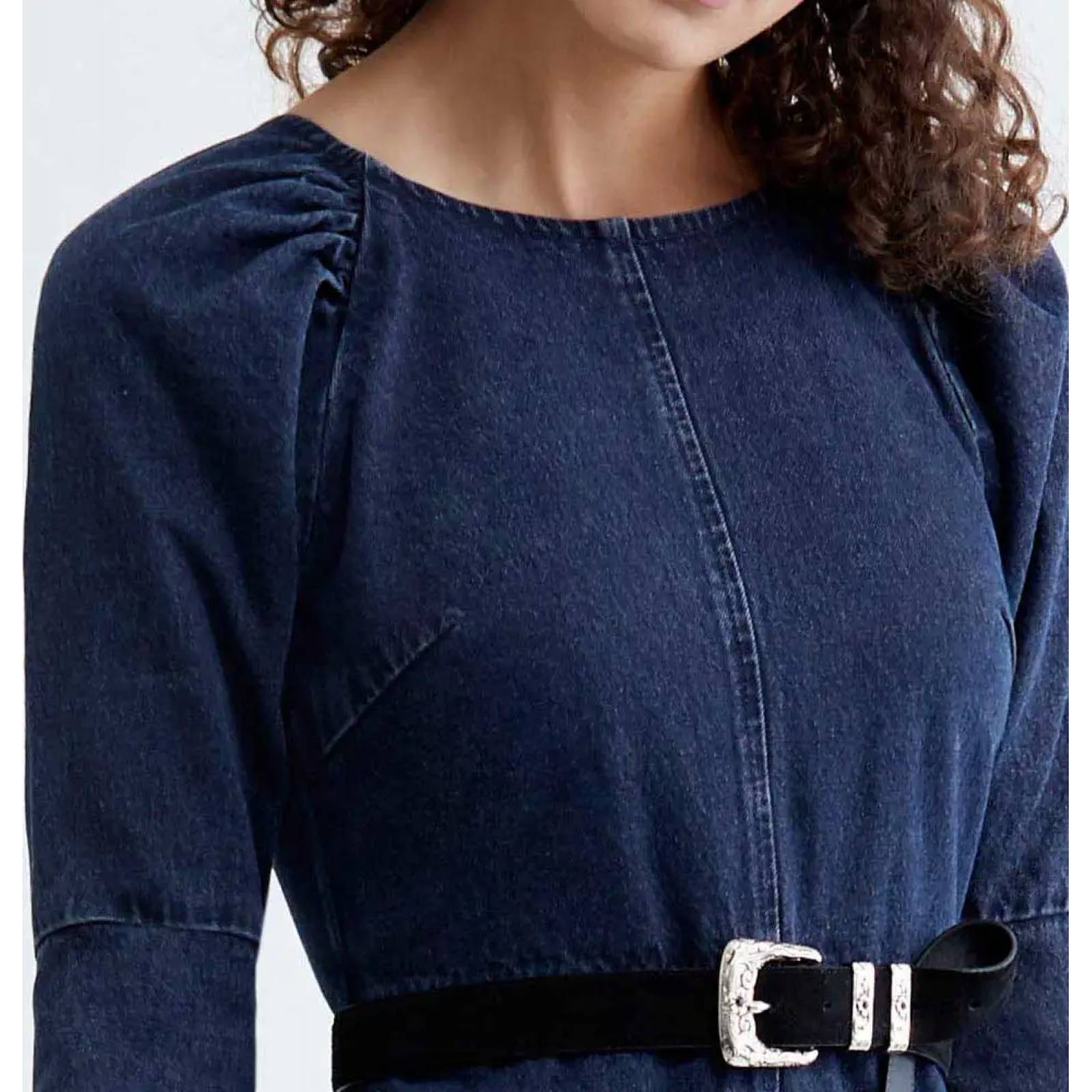 Vestido casual dama azul indigo Atmosphere Dnm modelo MARI