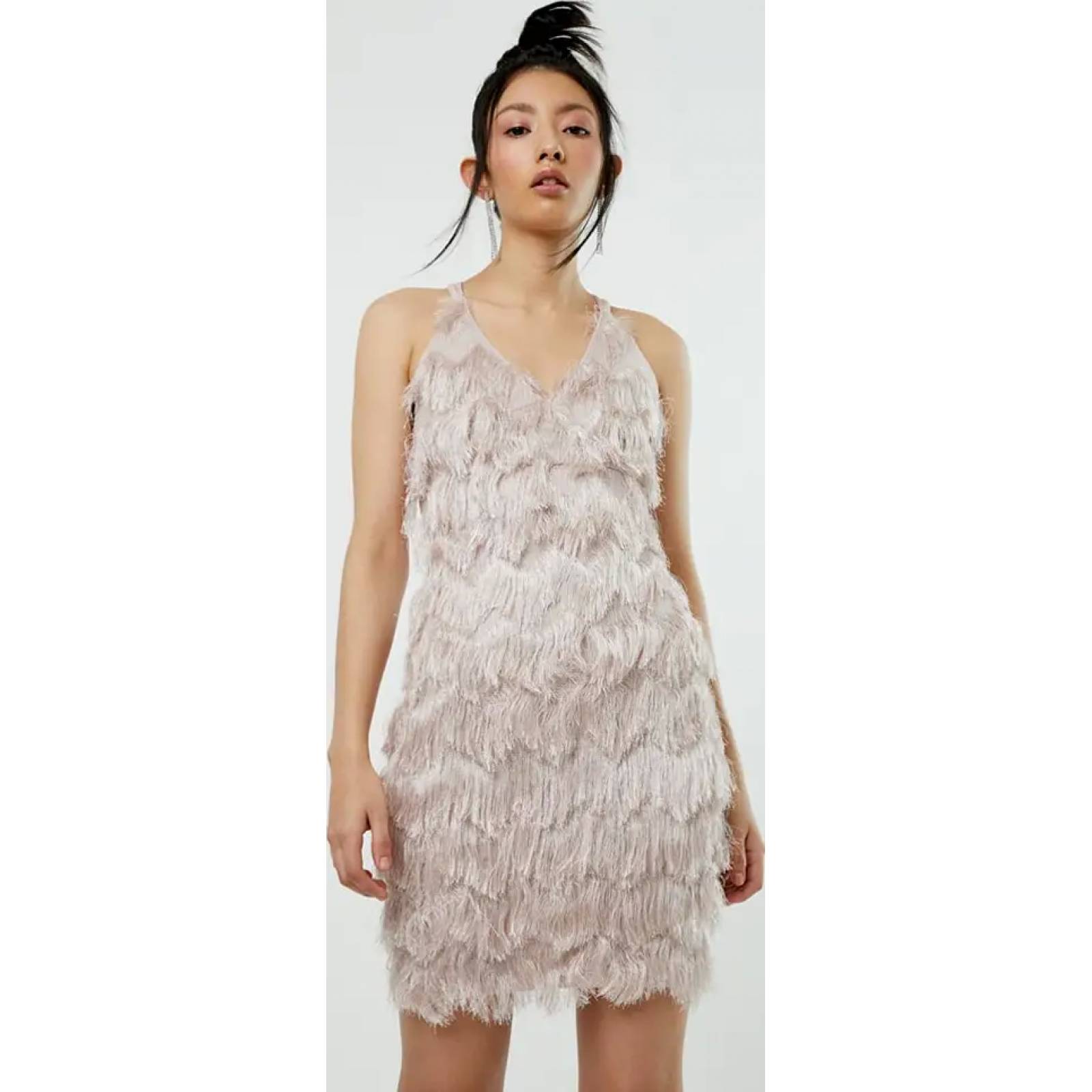 Vestido de vestir (formal) dama palo de rosa Gloria Trevi modelo 603