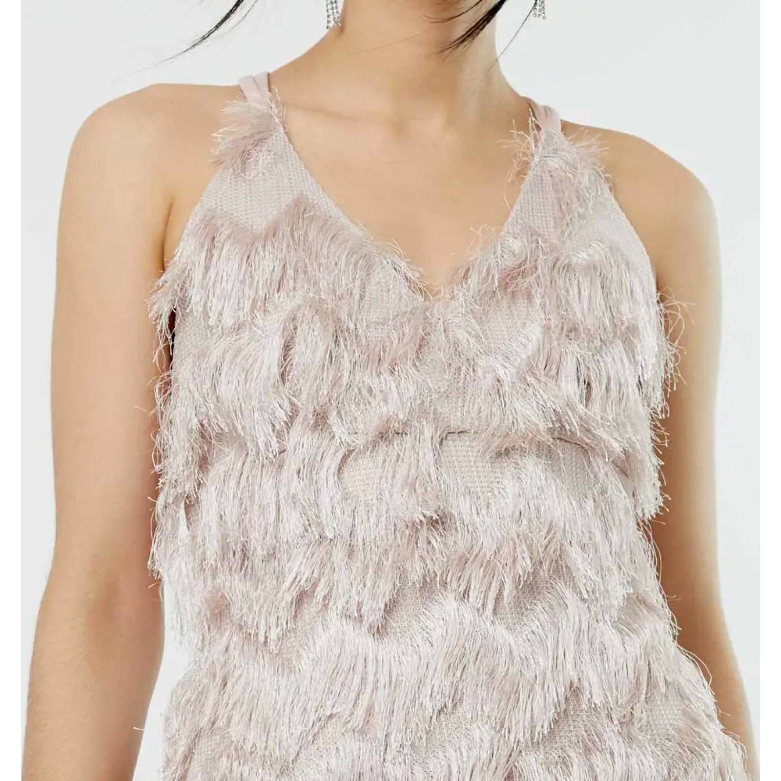 Vestido de vestir (formal) dama palo de rosa Gloria Trevi modelo 603