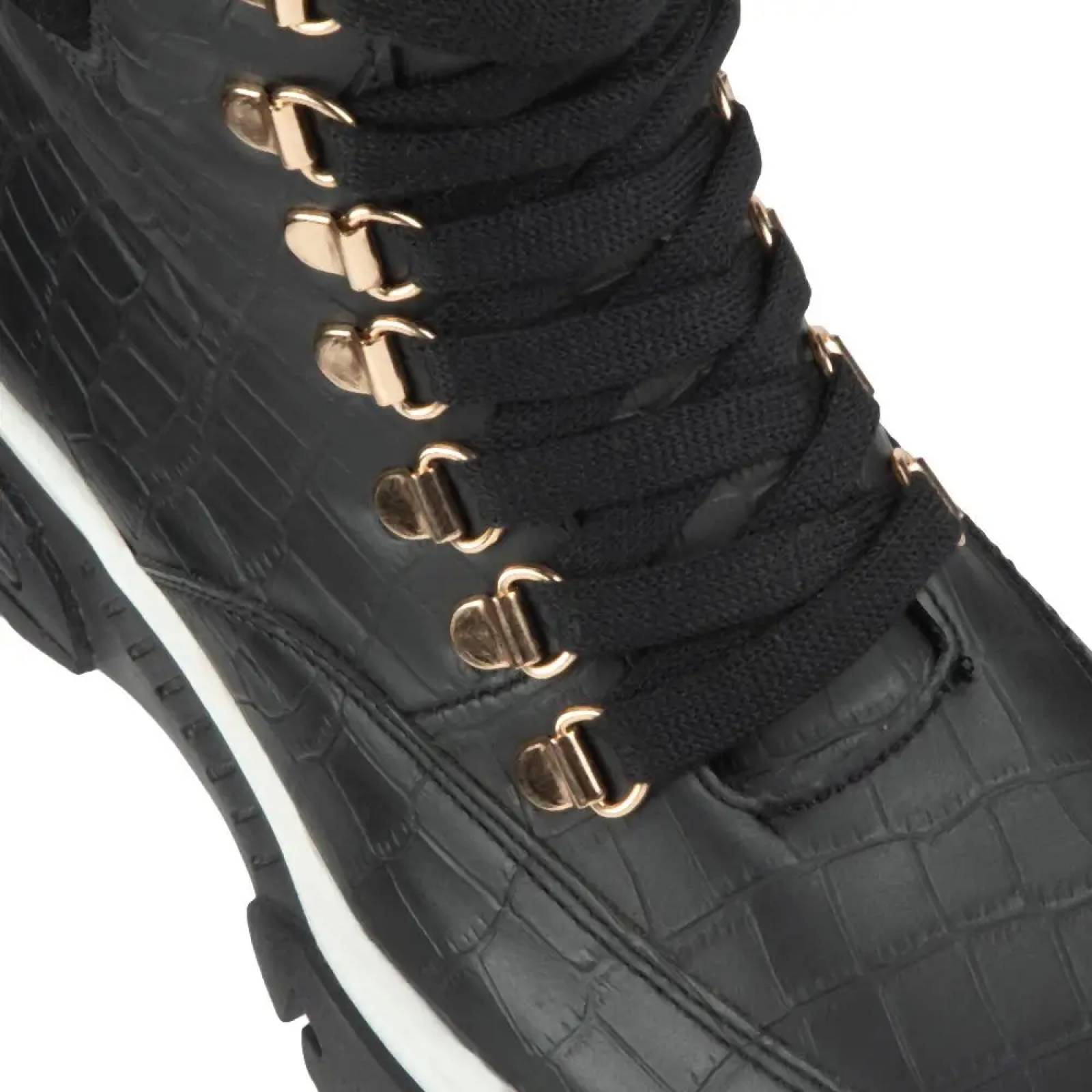 Bota tenis casual urbano dama negro Belinda Peregrin modelo 5692