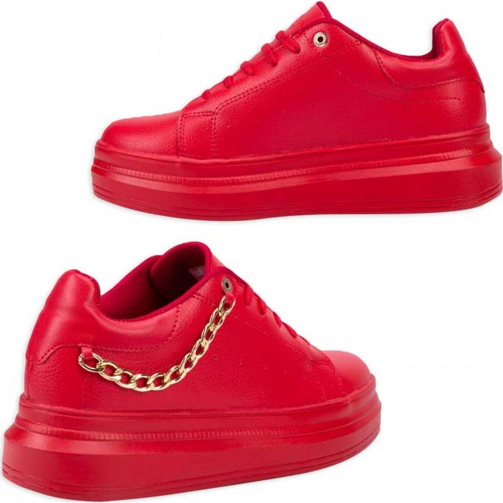 Choclo tenis casual urbano dama rojo Belinda Peregrin modelo 504