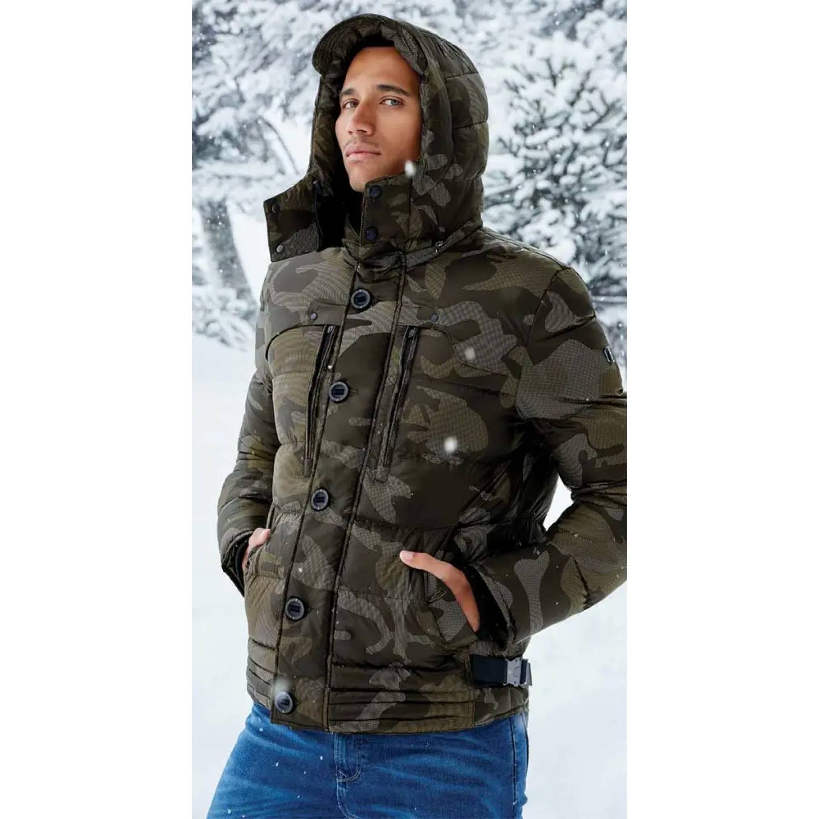 Chamarra abrigadora caballero cafe Hard Soda modelo 4177