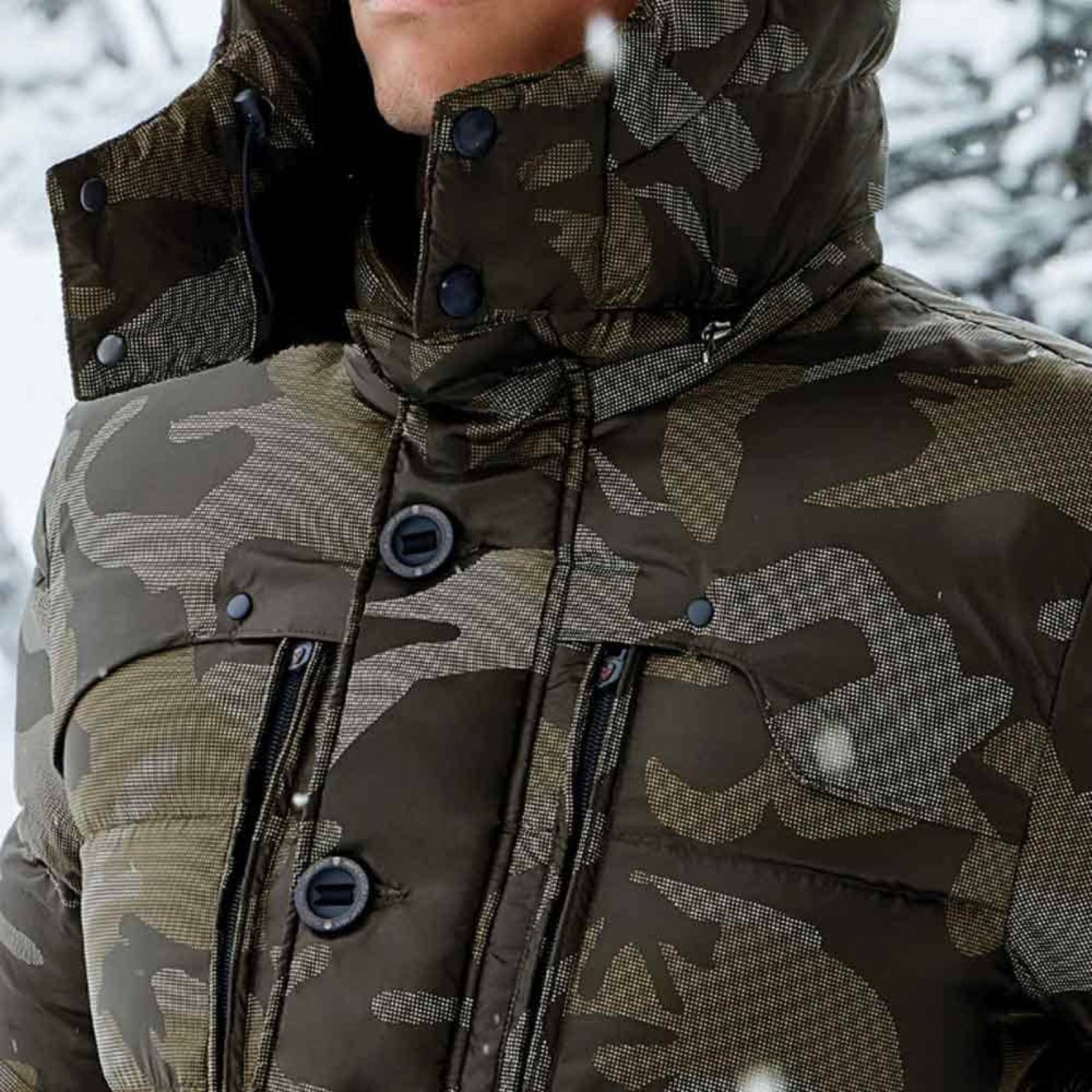 Chamarra abrigadora caballero cafe Hard Soda modelo 4177