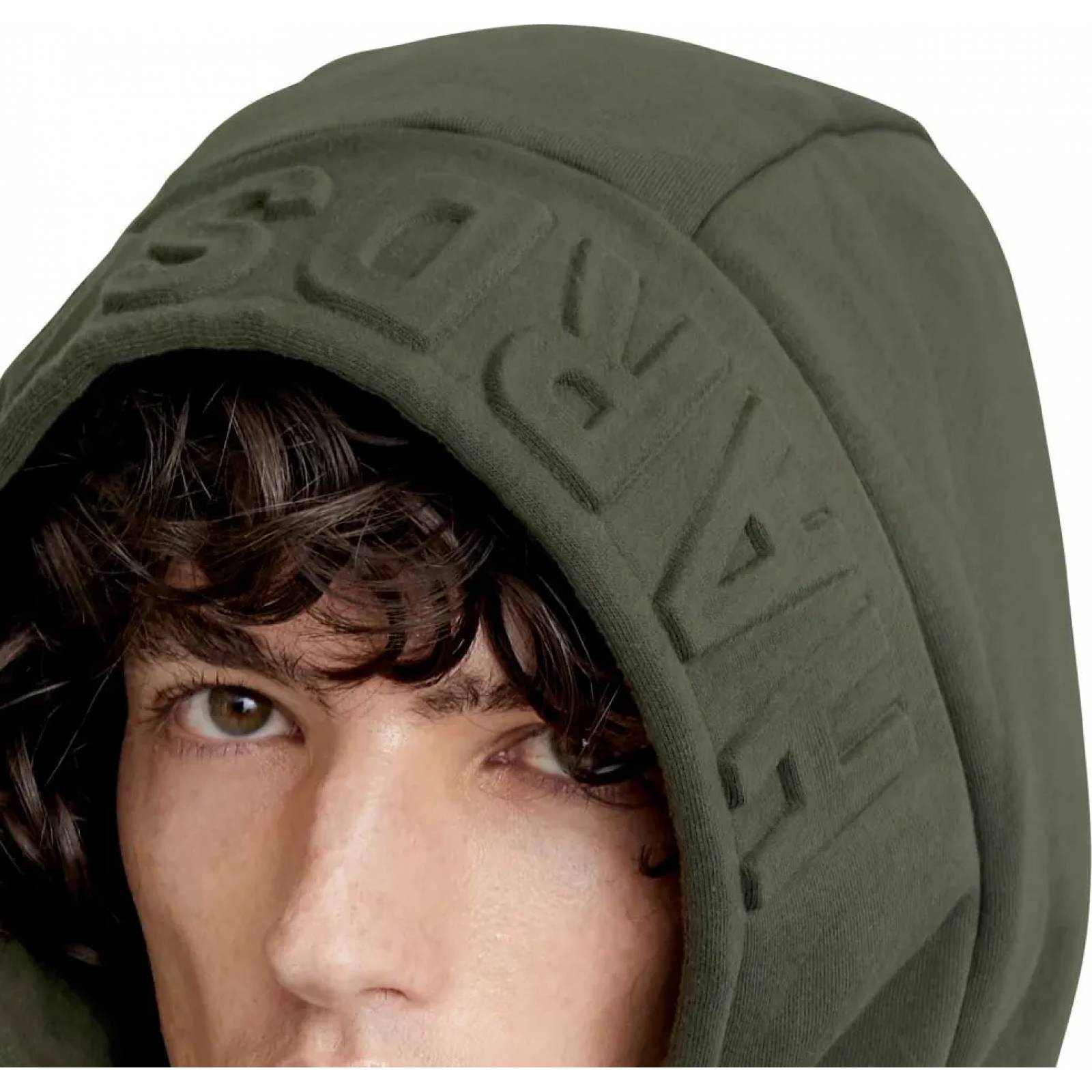 Sudadera abrigadora caballero verde olivo Hard Soda modelo DEN2