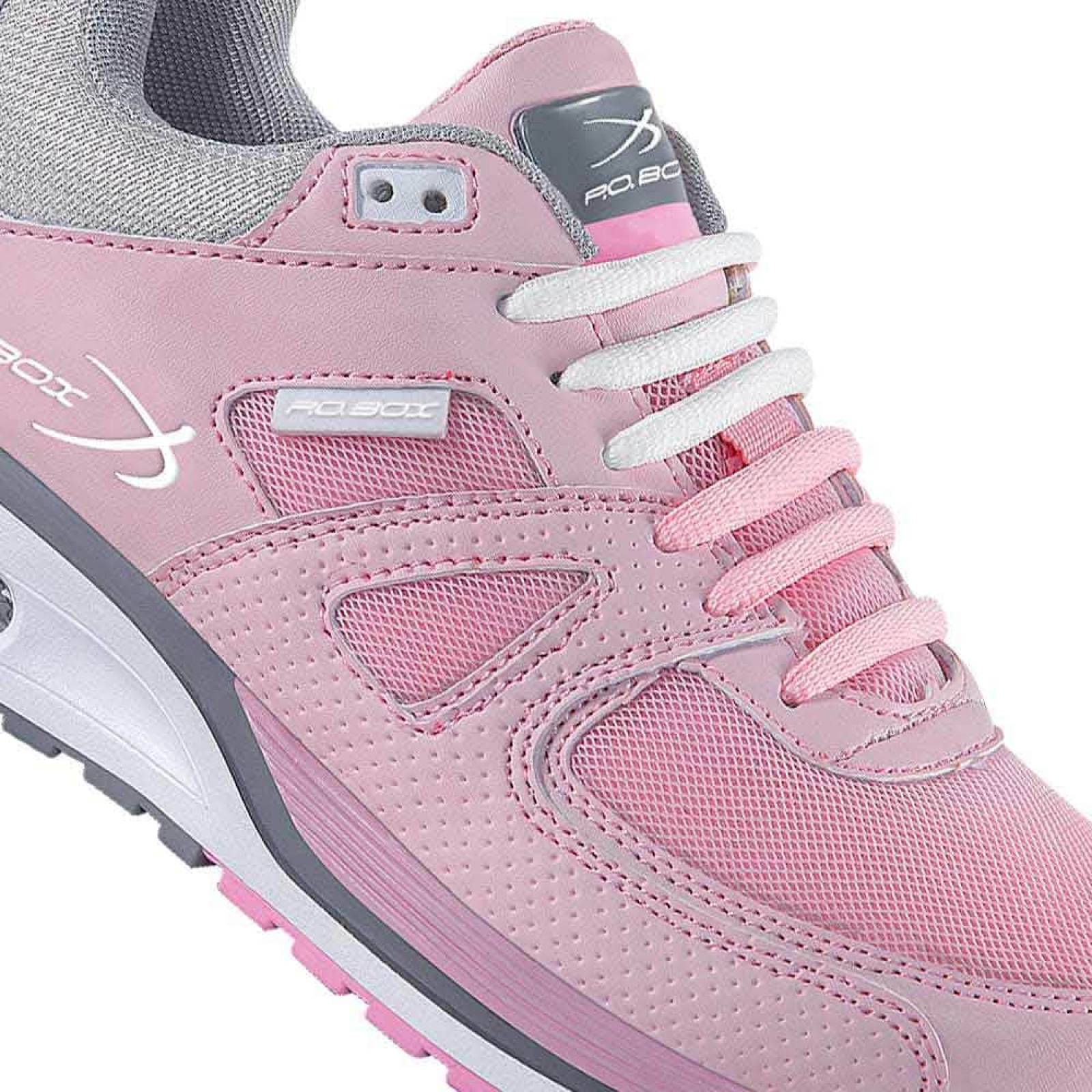 Caminar tenis deportivo dama rosa Po Box modelo 367
