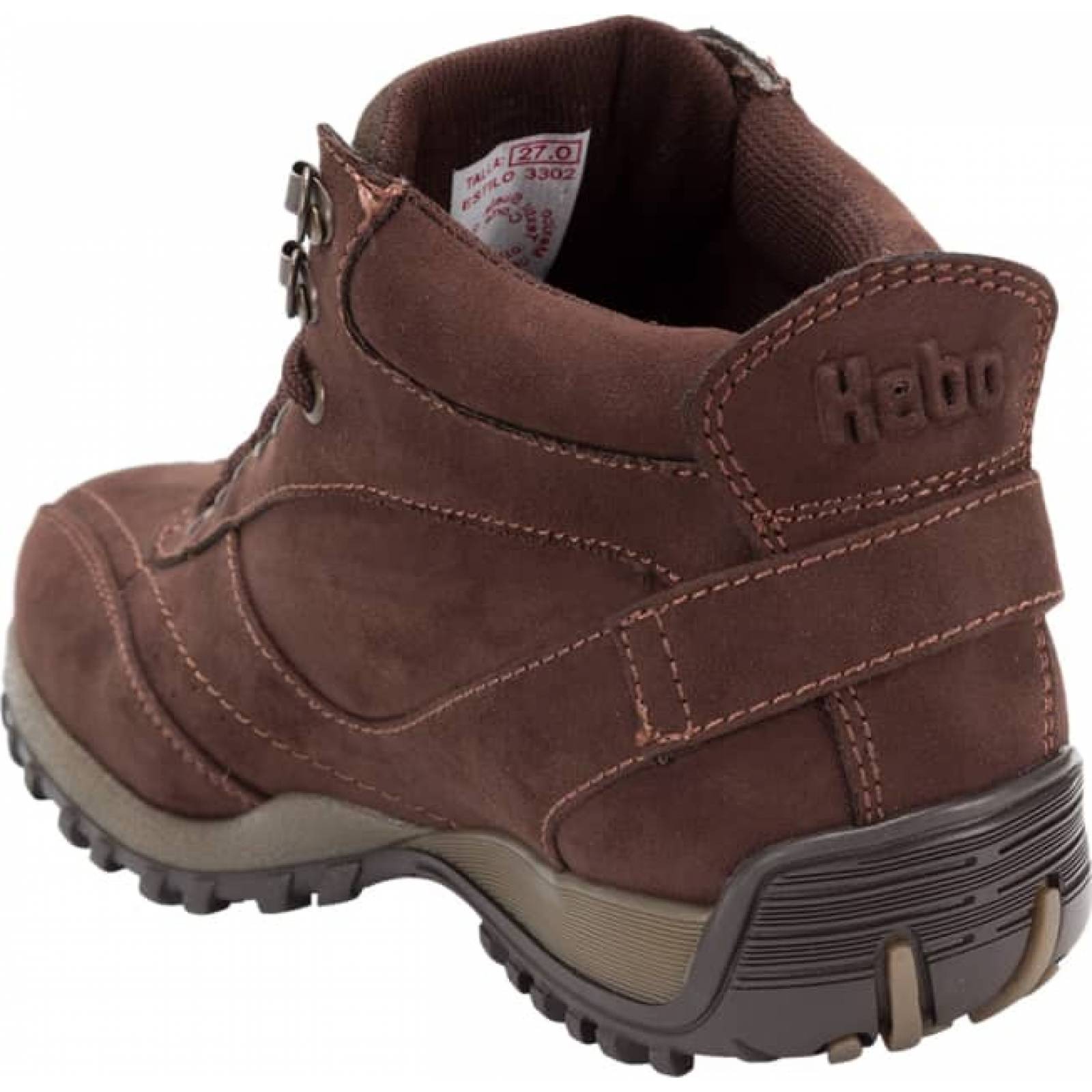 Bota hiker caballero cafe Kebo modelo 3302