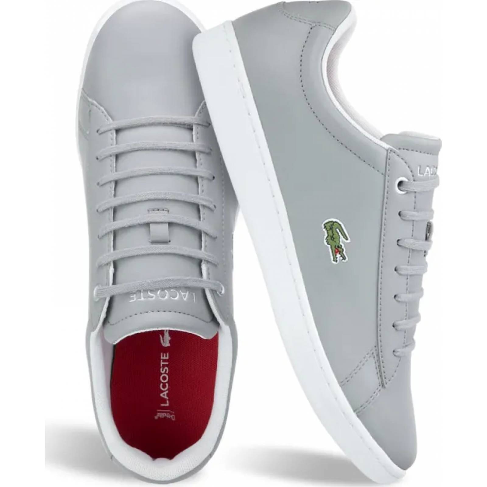 Agujeta choclo tenis casual urbano caballero gris Lacoste modelo 225Y