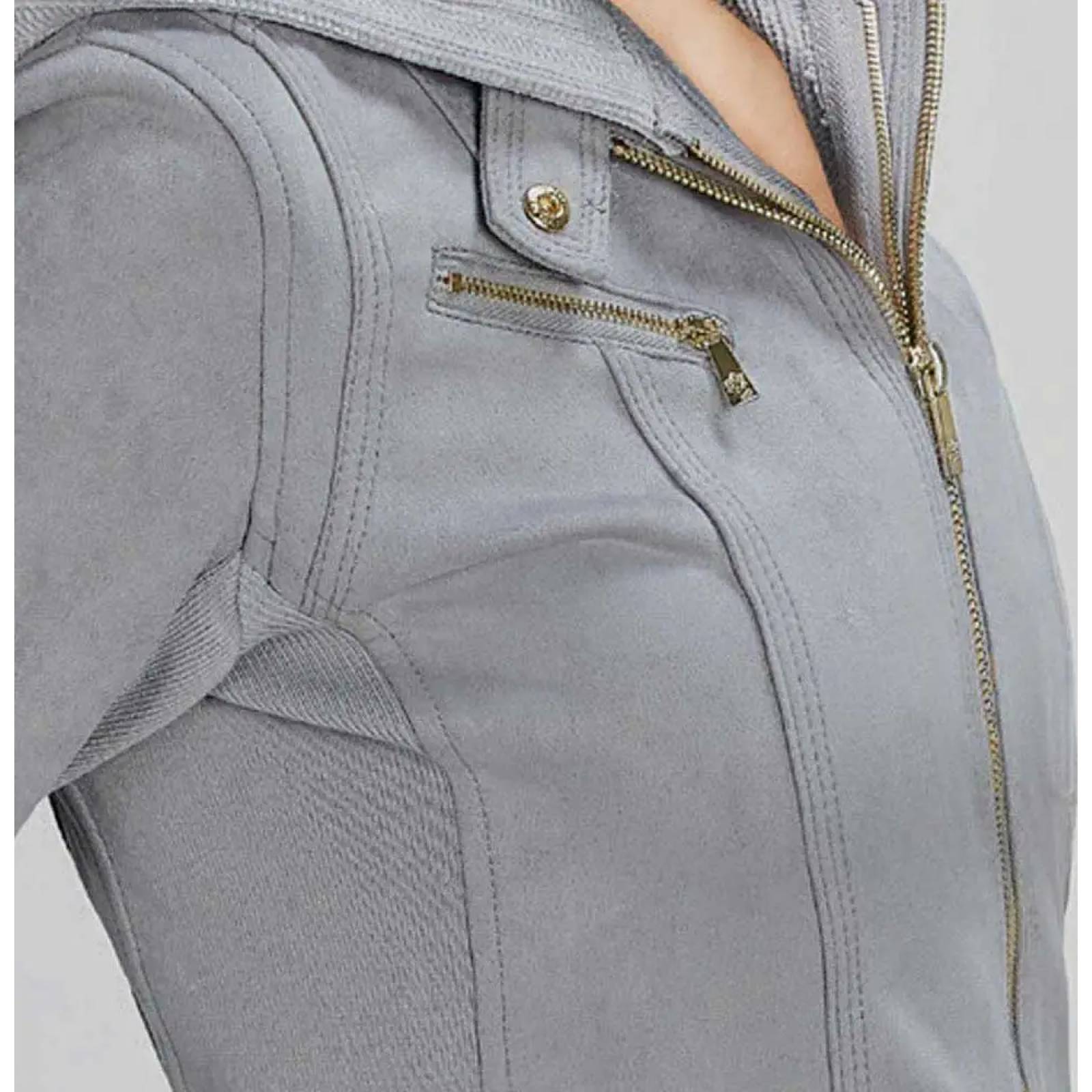 Chamarra abrigadora niña gris Pink By Price Shoes modelo ER1N