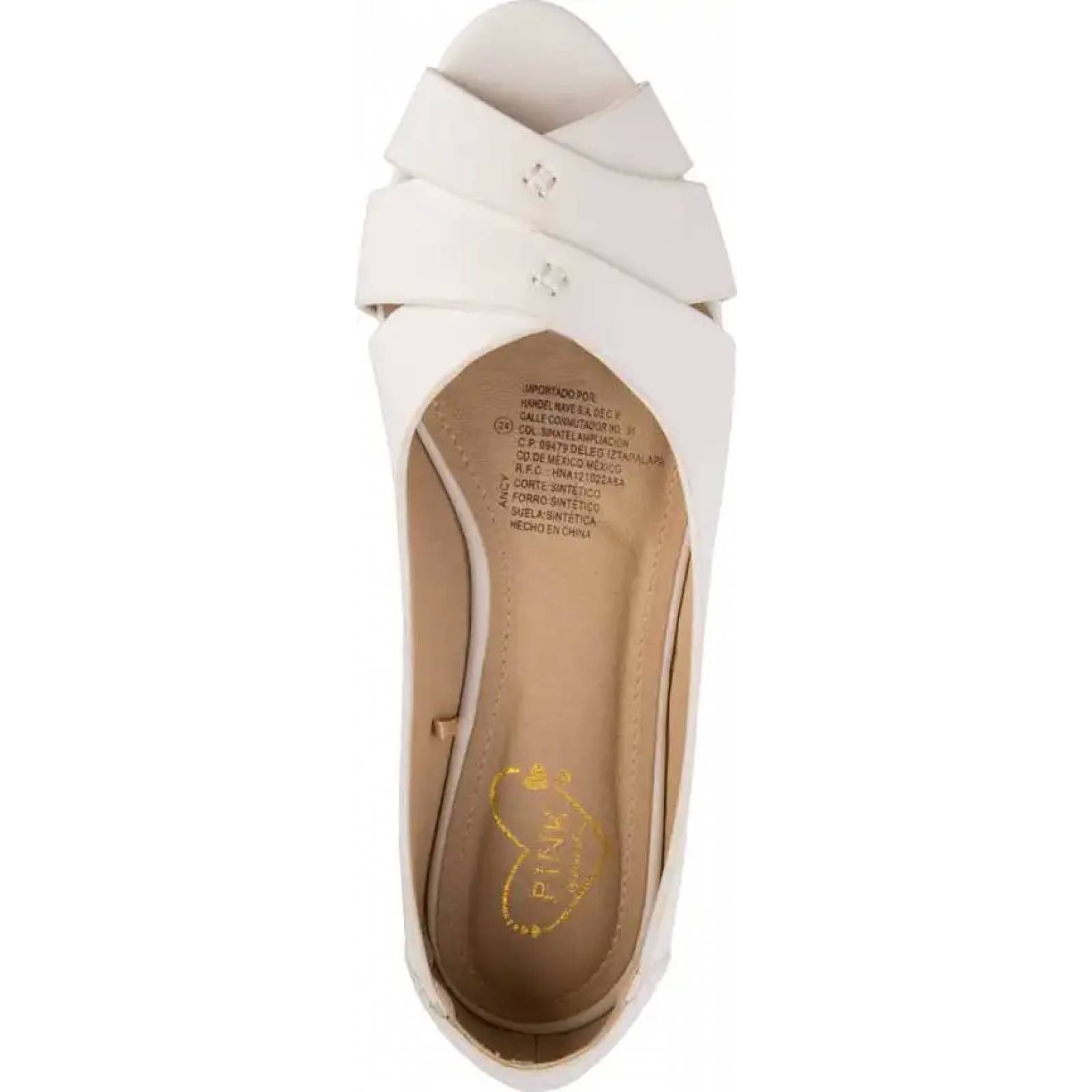 Ballerina casual dama blanco Pink By Price Shoes modelo ANCY