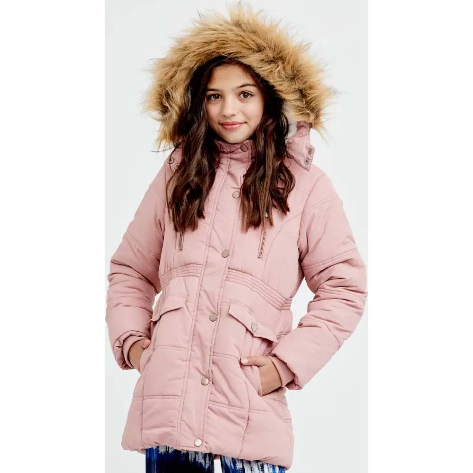 Chamarra abrigadora niña rosa Pink By Price Shoes modelo DRE3