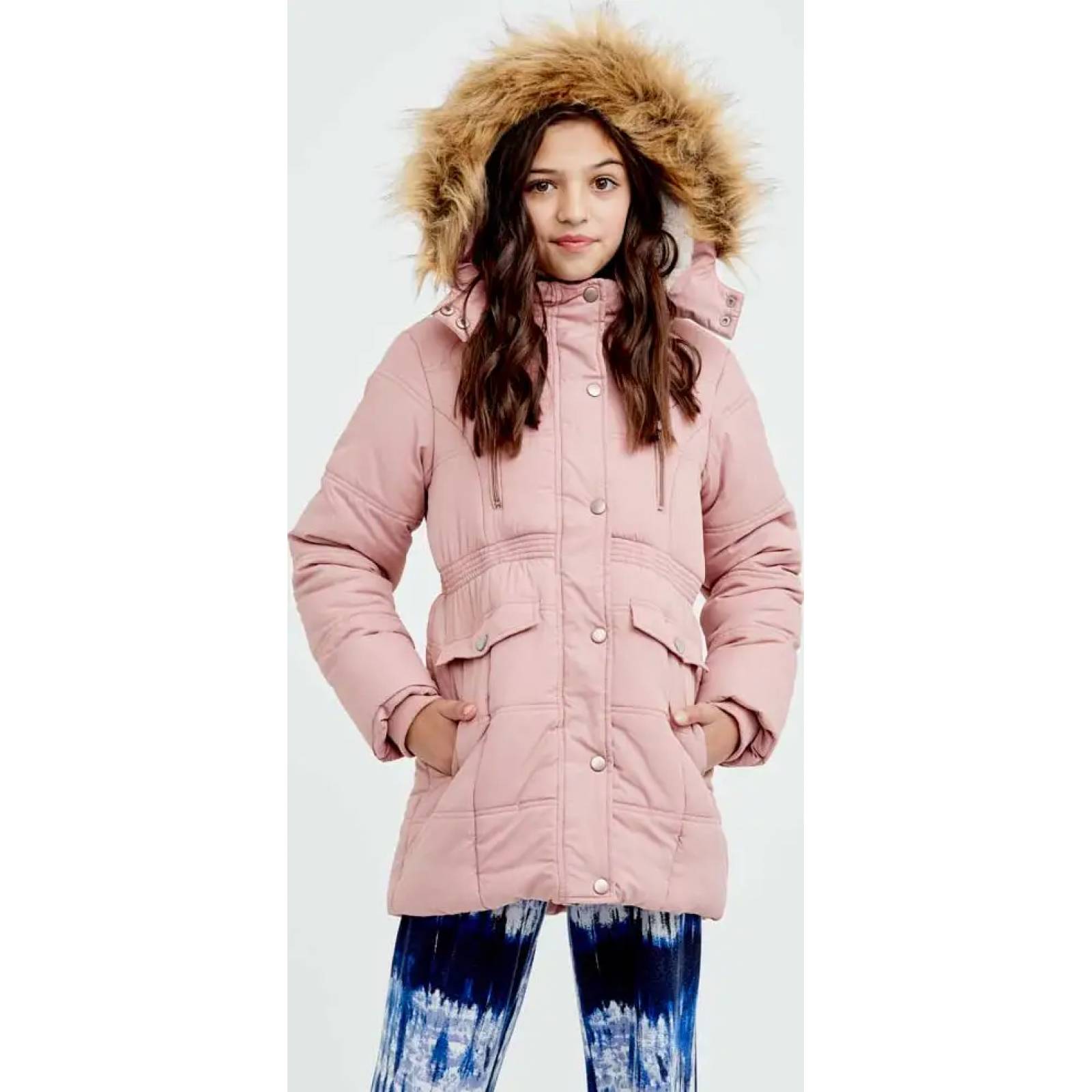 Chamarra abrigadora niña rosa Pink By Price Shoes modelo DRE3