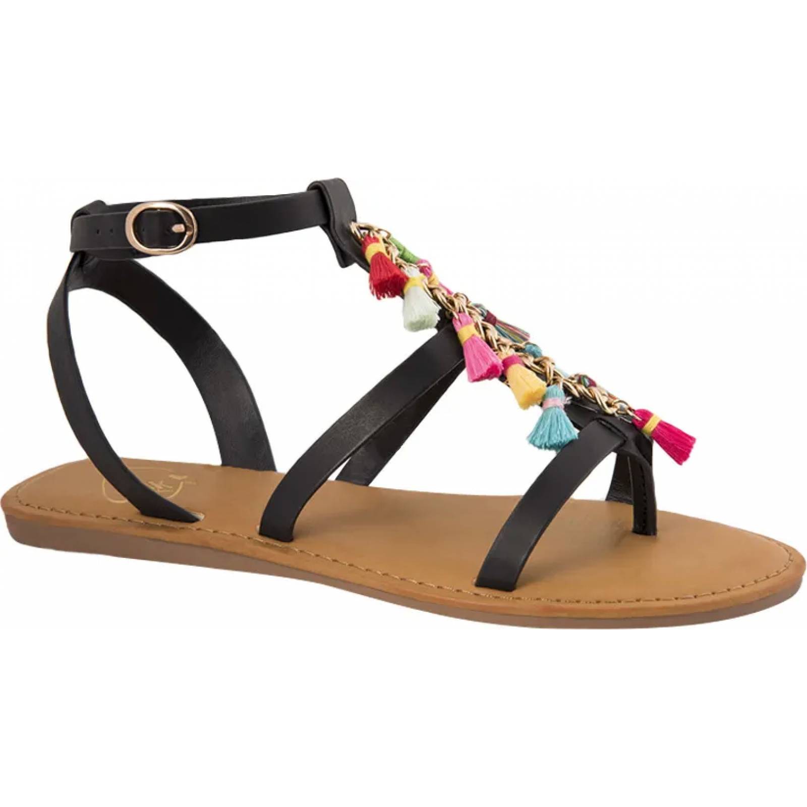 Sandalia casual dama negro Pink By Price Shoes modelo E46S