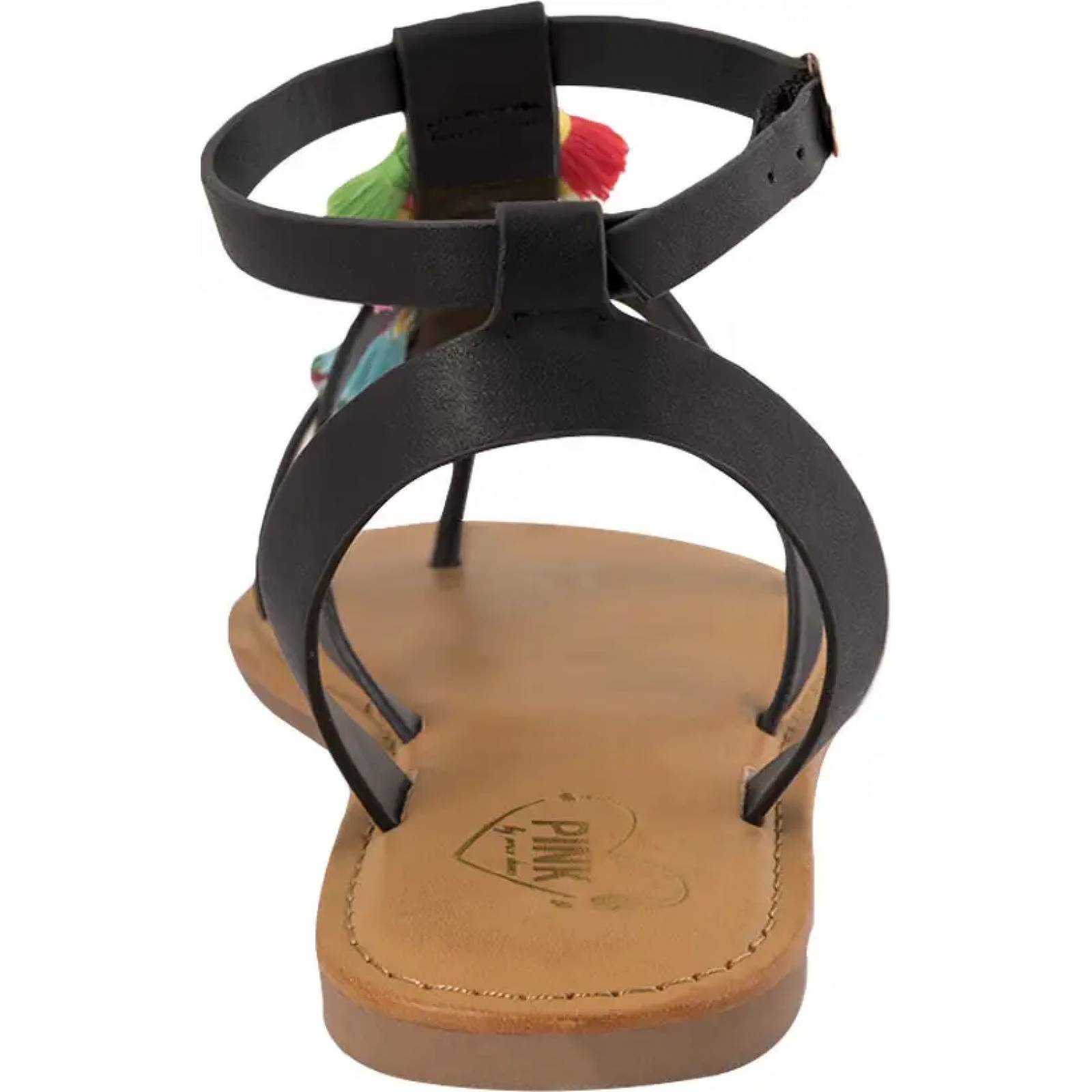 Sandalia casual dama negro Pink By Price Shoes modelo E46S