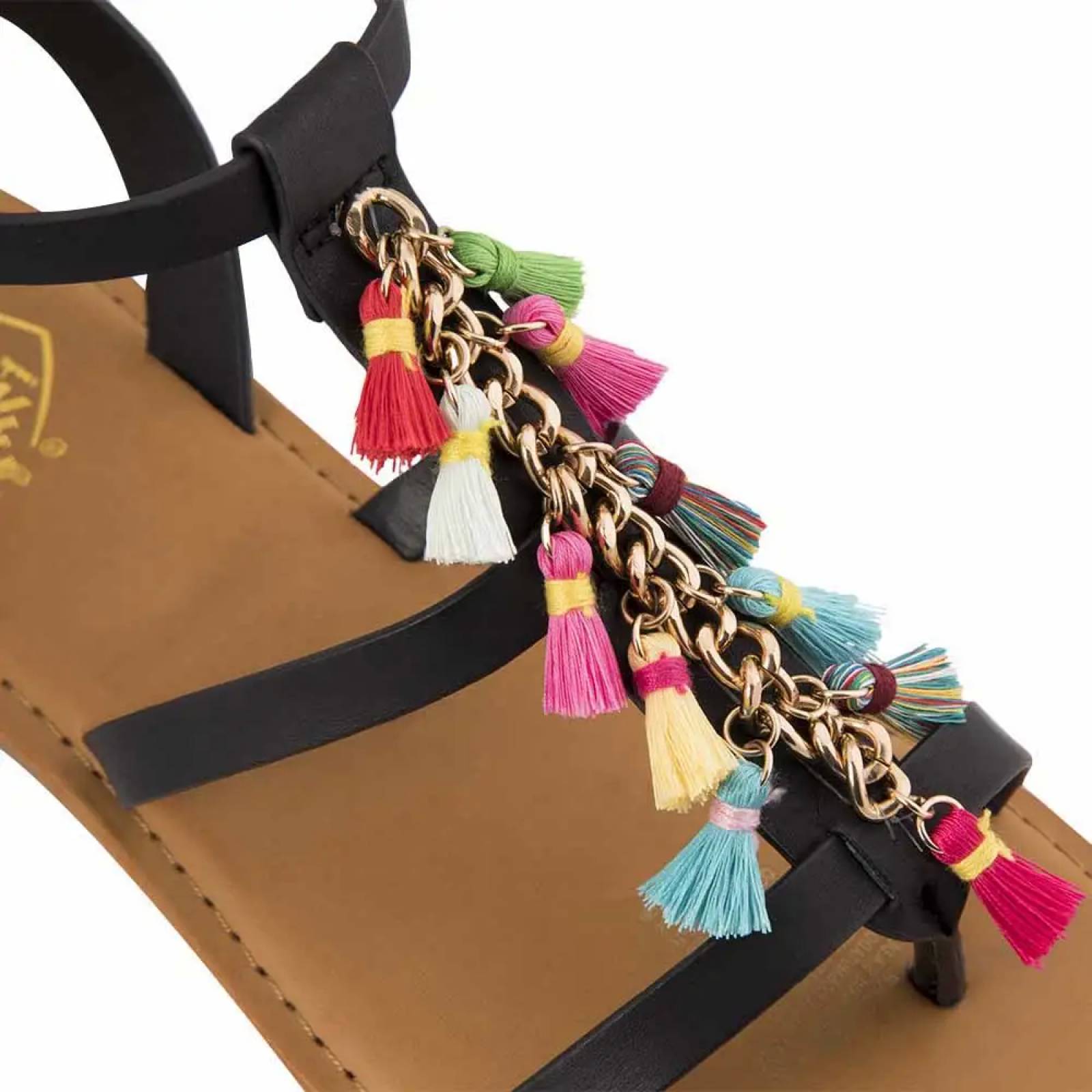 Sandalia casual dama negro Pink By Price Shoes modelo E46S