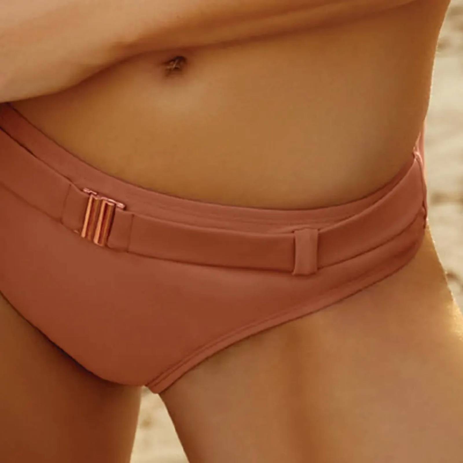 Pantaleta/boxer/bikini de playa dama amarillo mostaza Holly Land modelo R88P